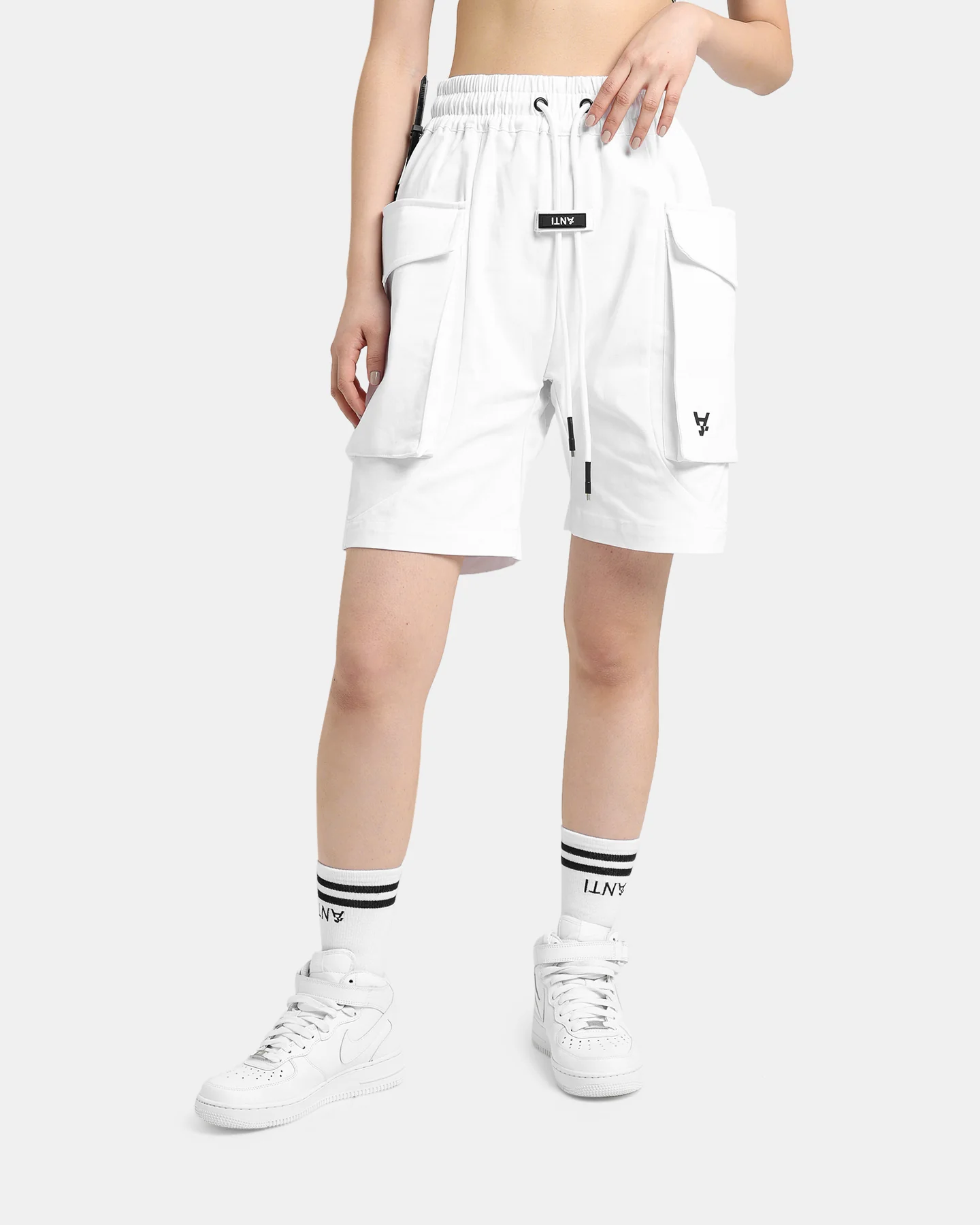 The Anti Order Cleon Cargo Shorts White