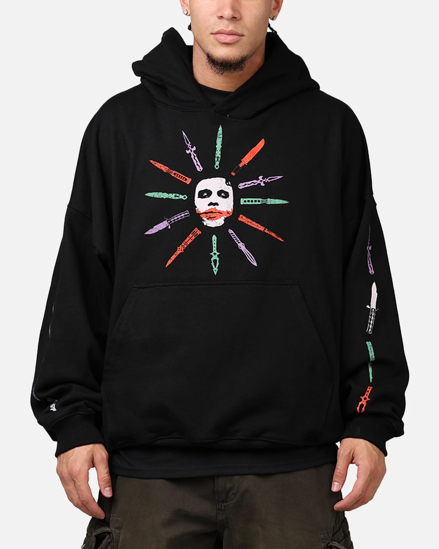 73Studio X DC Batman The Joker Scars Premium Hoodie Black