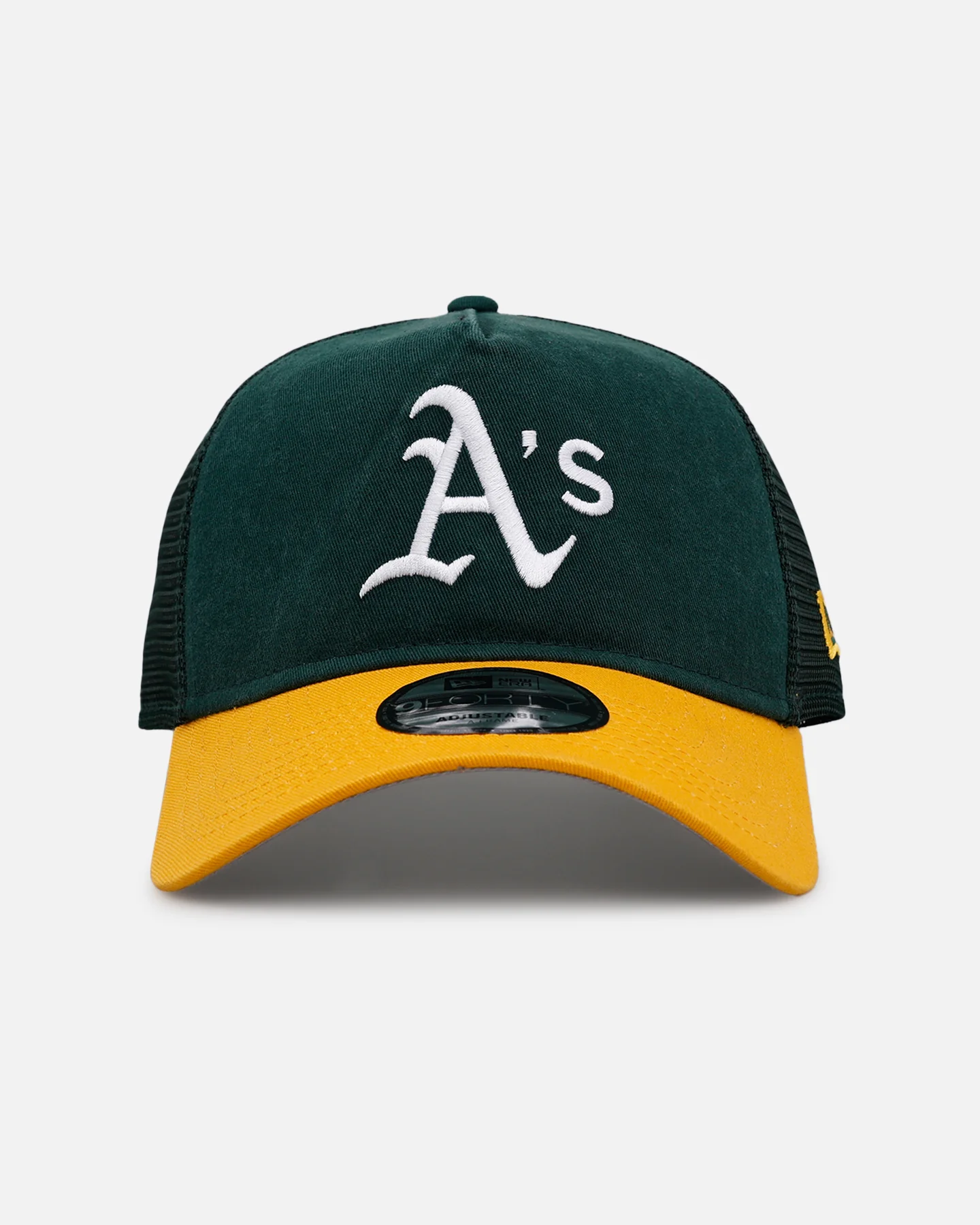 New Era Oakland Athletics 'Washed Truckers' 9FORTY A-Frame Trucker Snapback Official Team Color