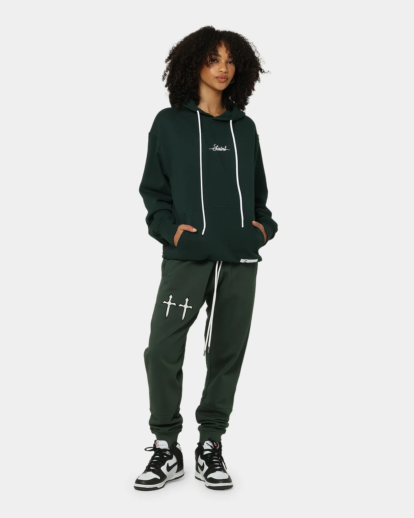 Saint Morta Graves Sweat Pants Dark Green
