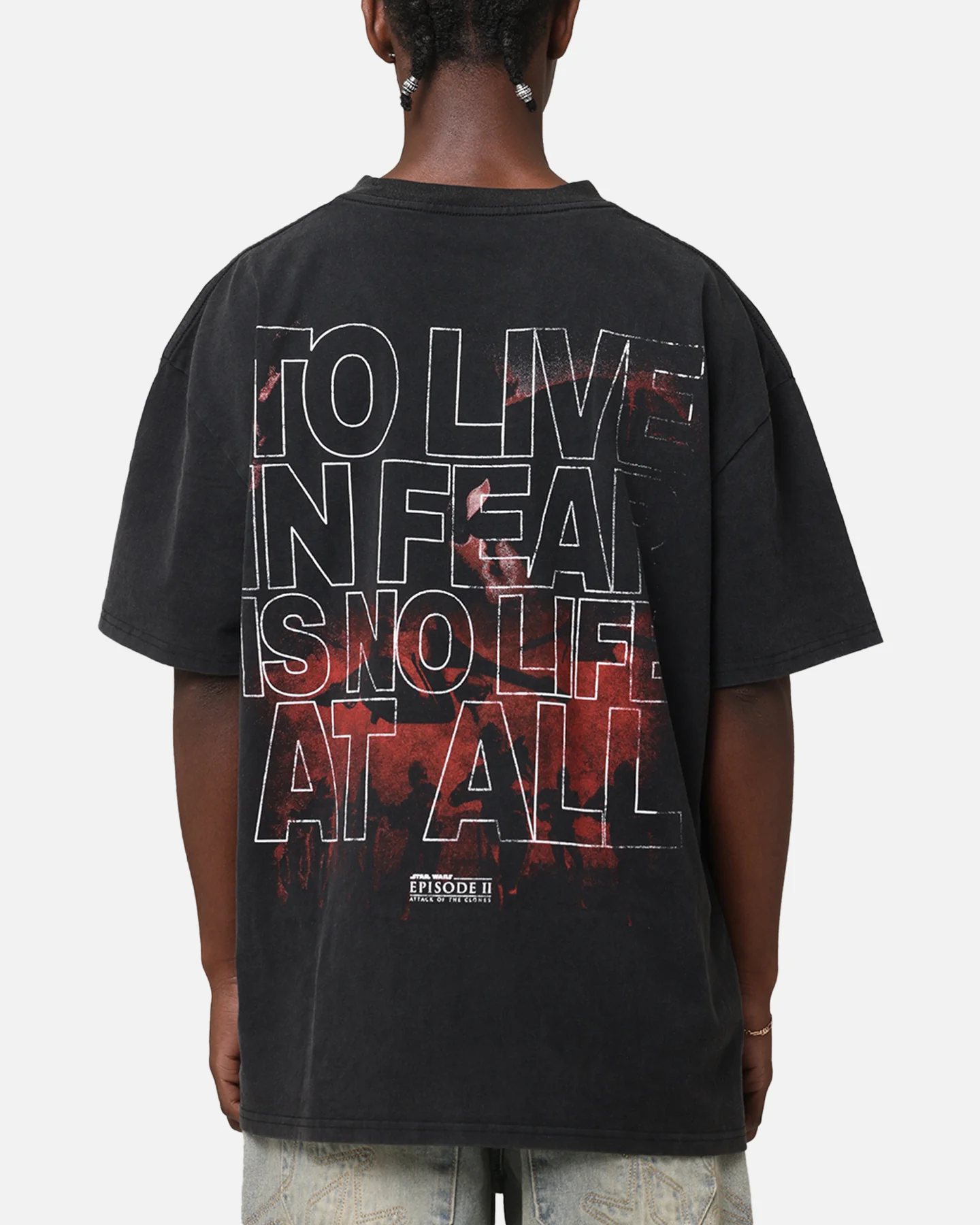 Star Wars Episode II Vintage T-Shirt Black Acidwash