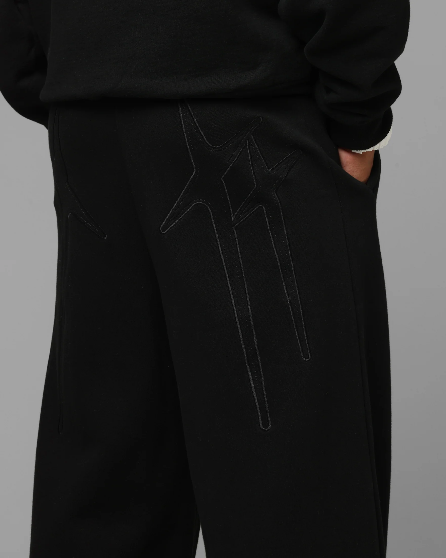 Loiter Silicone Ultra Wide Sweatpants Black