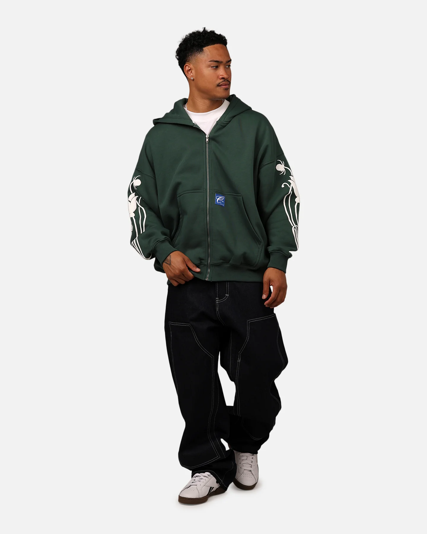 Carre Nouveau Fill Zip Hoodie Green