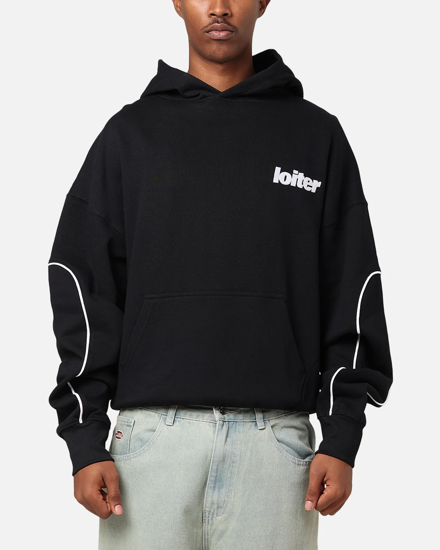 Loiter Pin Line Premium Hoodie Black