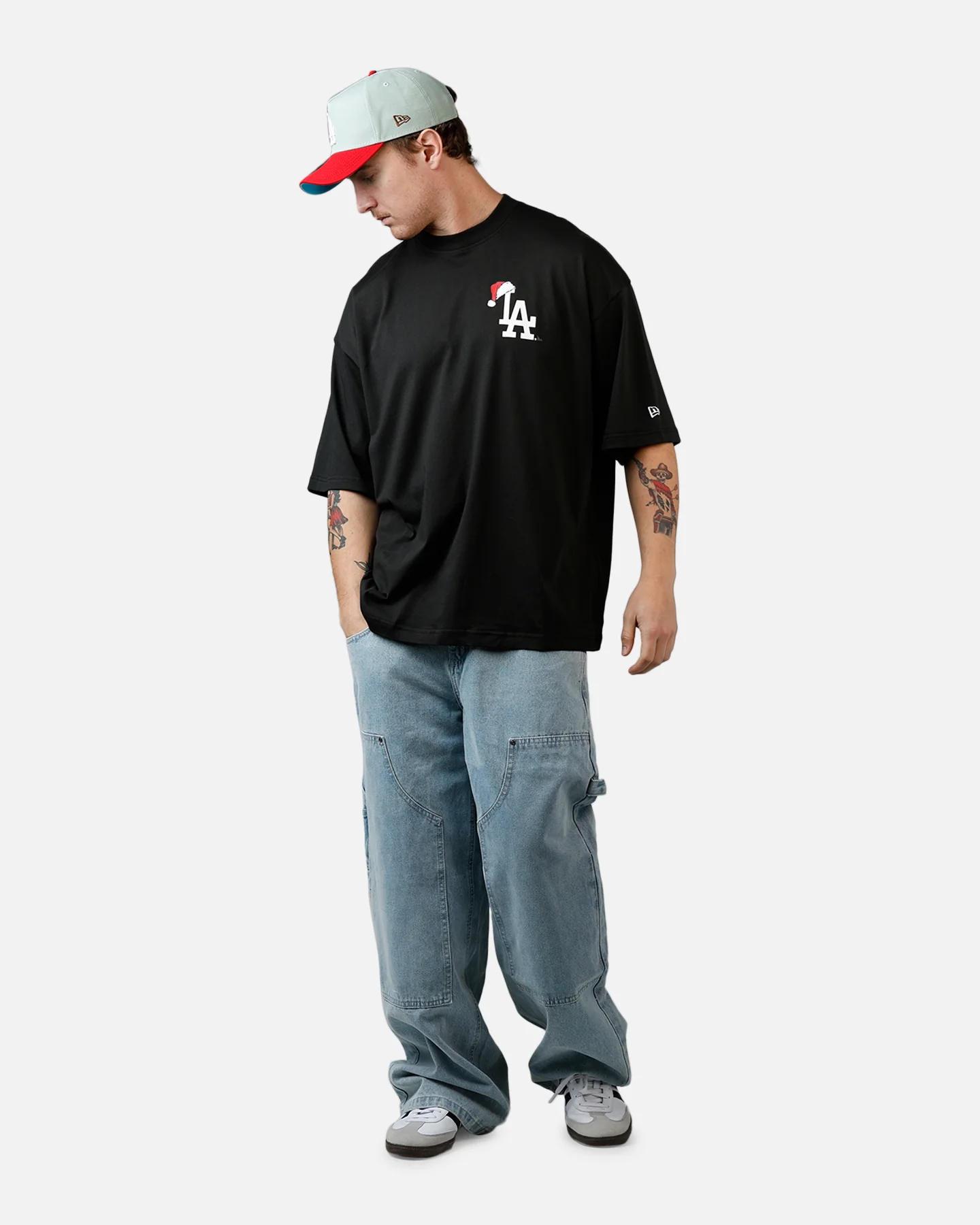 New Era Los Angeles Dodgers 'All I Want For Christmas' Santa T-Shirt Black