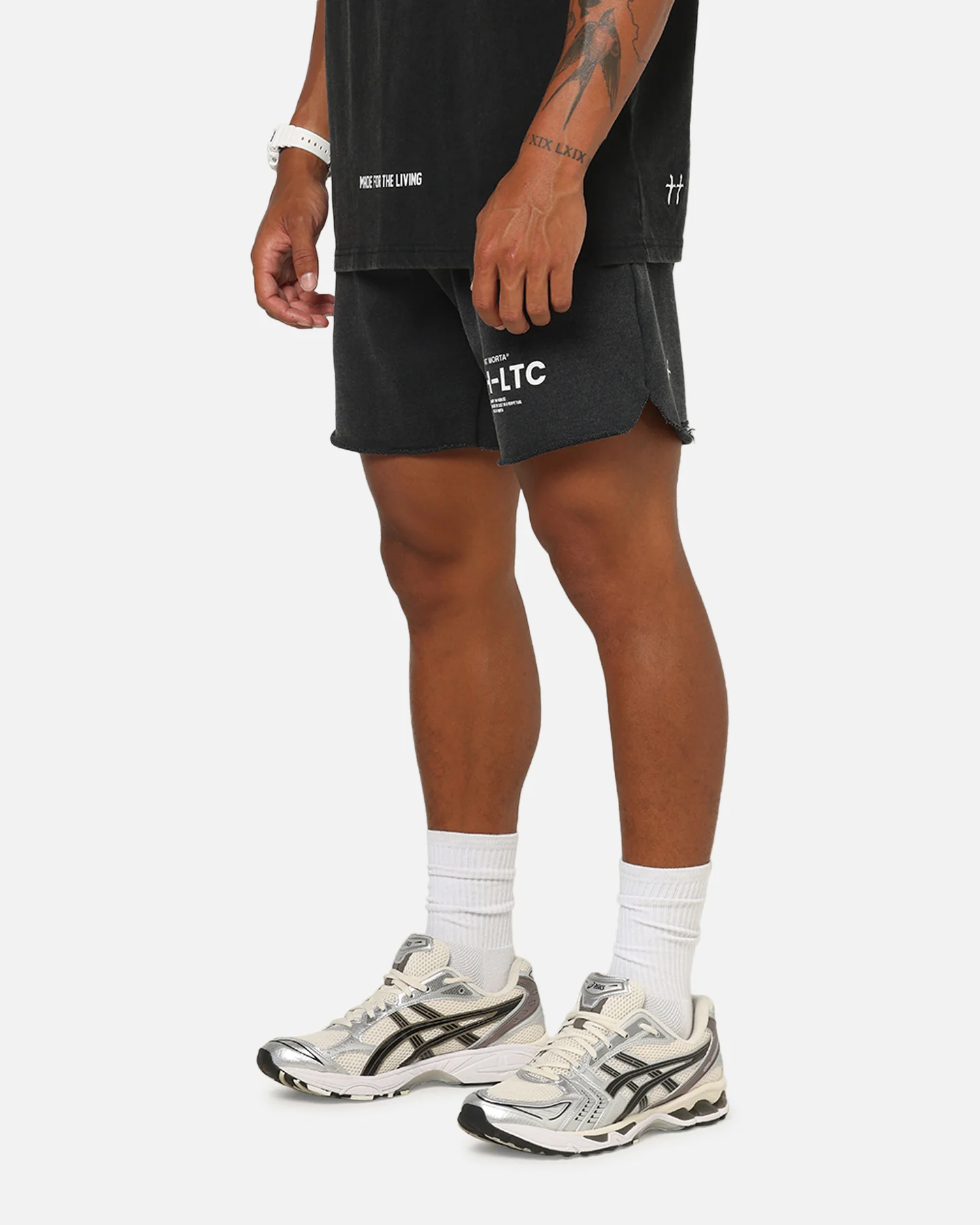 Saint Morta Athltc Sweat Shorts Washed Black