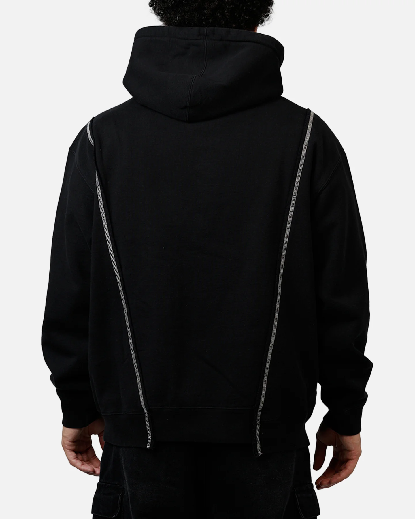 Market Designer Split Hoodie Washed Black