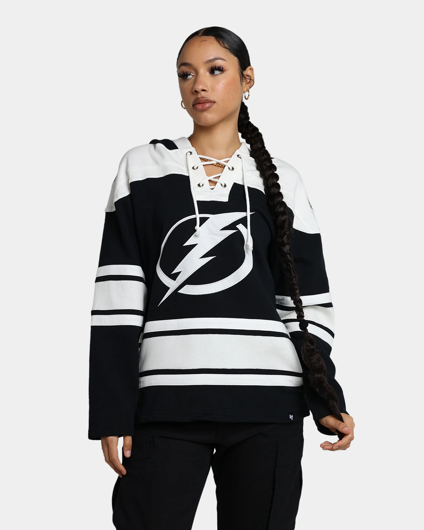 47 Brand Tampa Bay Lightning Superior Lacer Hoodie Jet Black