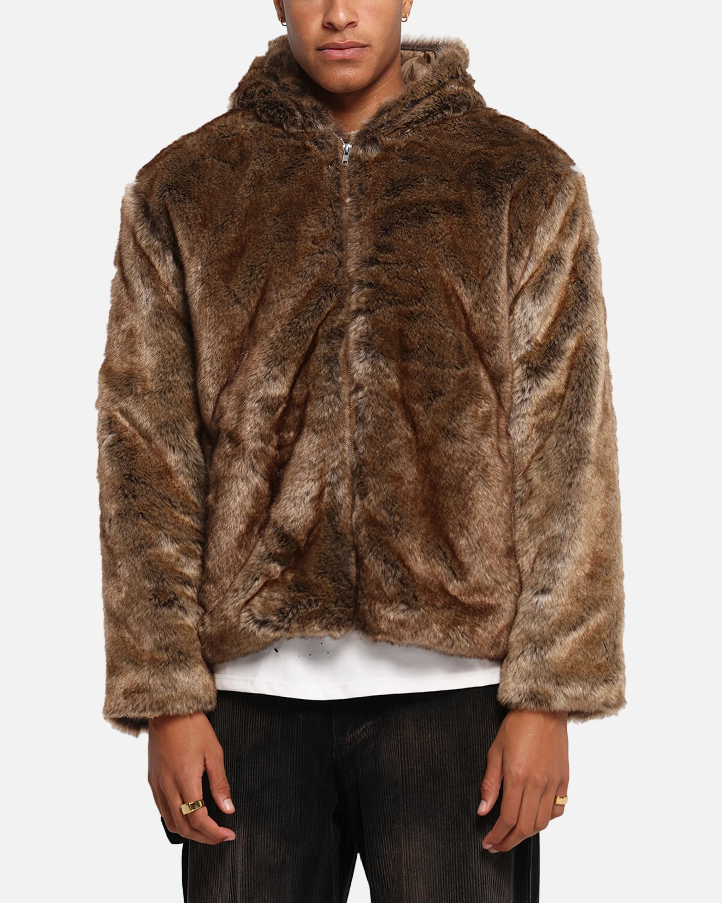 XXIII Into The Wild Fur Jacket Brown