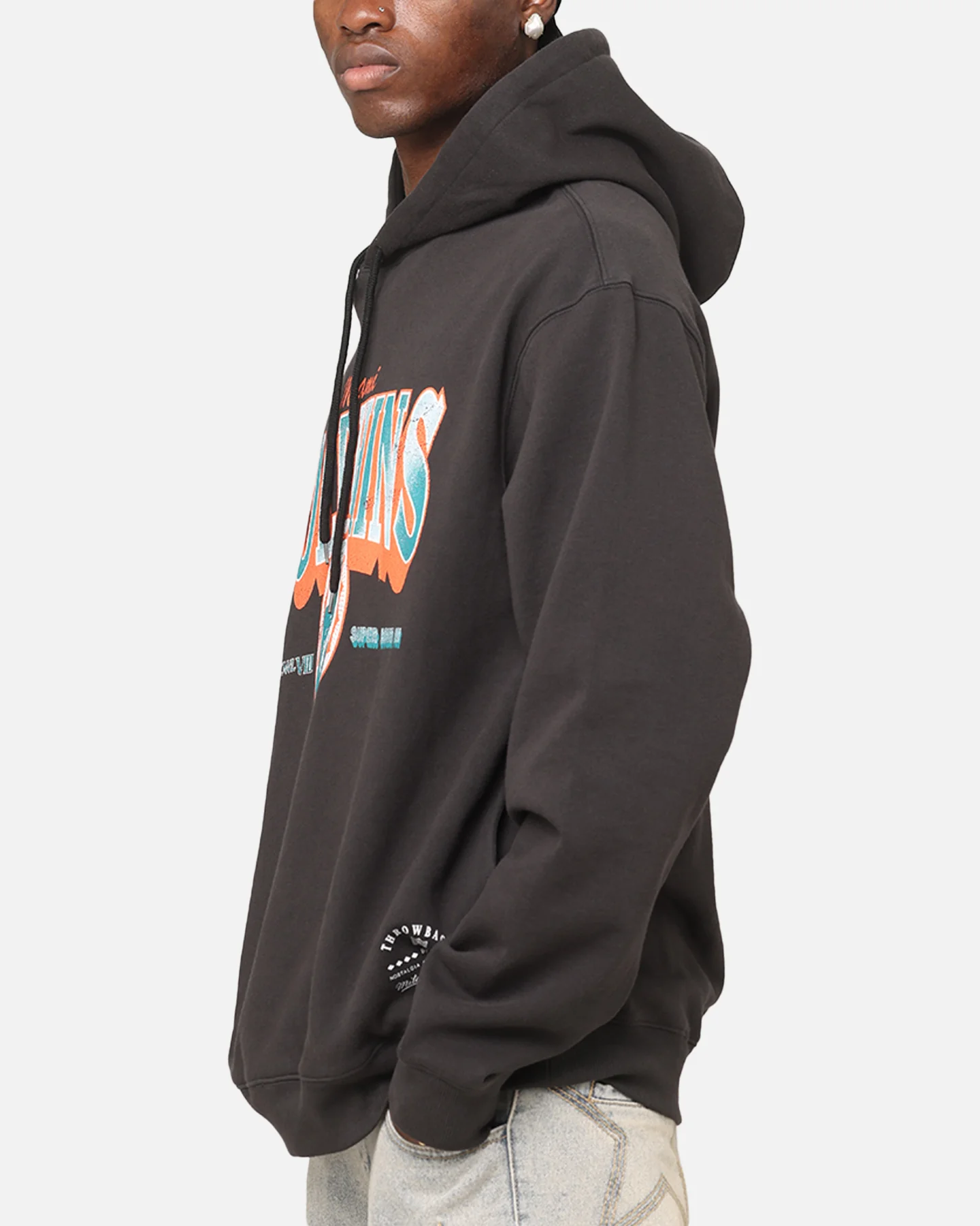 Mitchell & Ness Miami Dolphins Arch Hoodie Faded Black