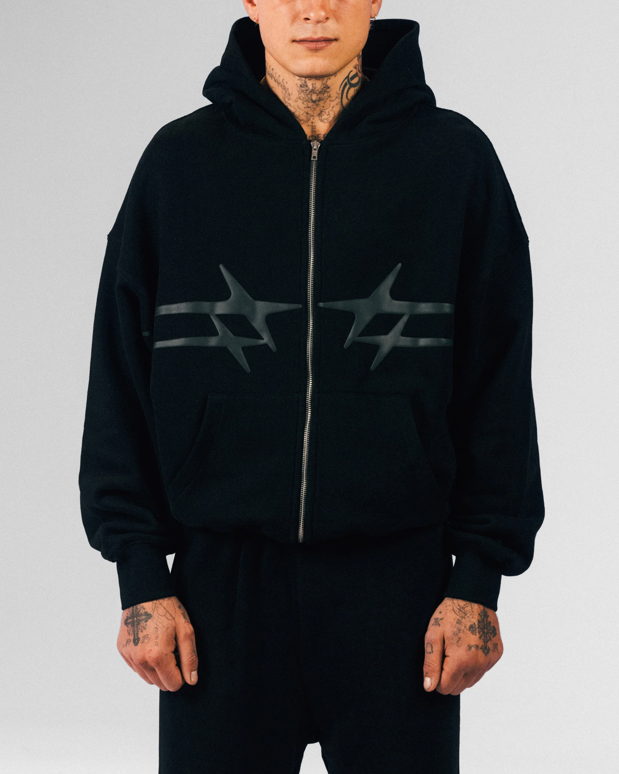 Loiter Celestial Full Zip Hoodie Black