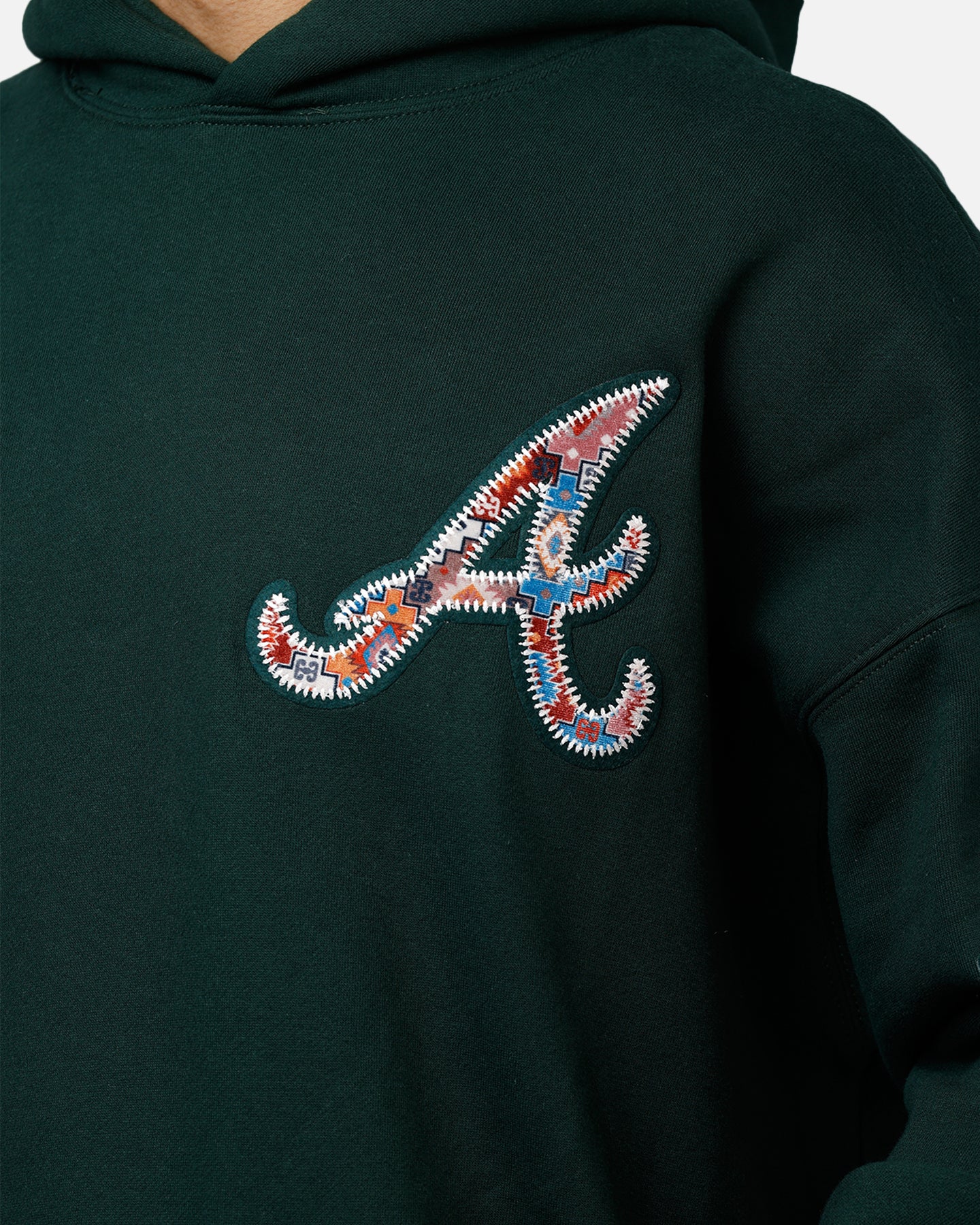 Pro Standard Atlanta Braves Tapestry 2.0 Hoodie Dark Green