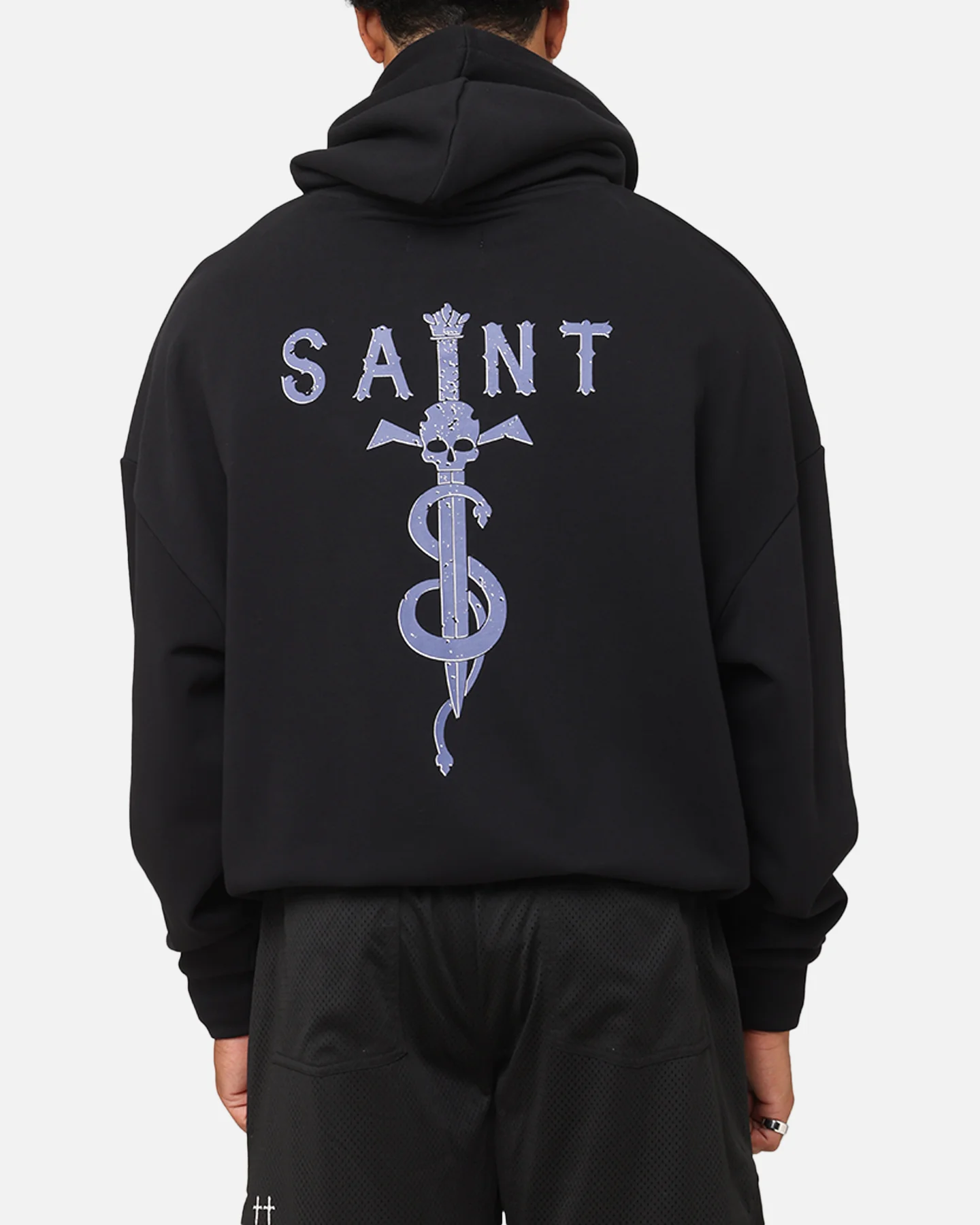 Saint Morta Daggers Boxy Hoodie Black/Purple