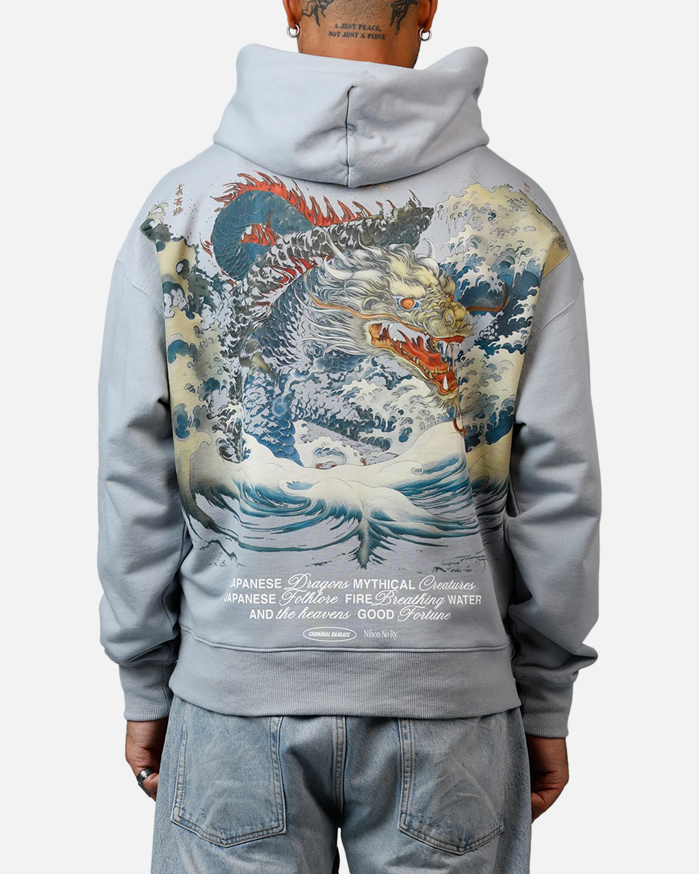 Criminal Damage Mythology Hoodie Light Blue