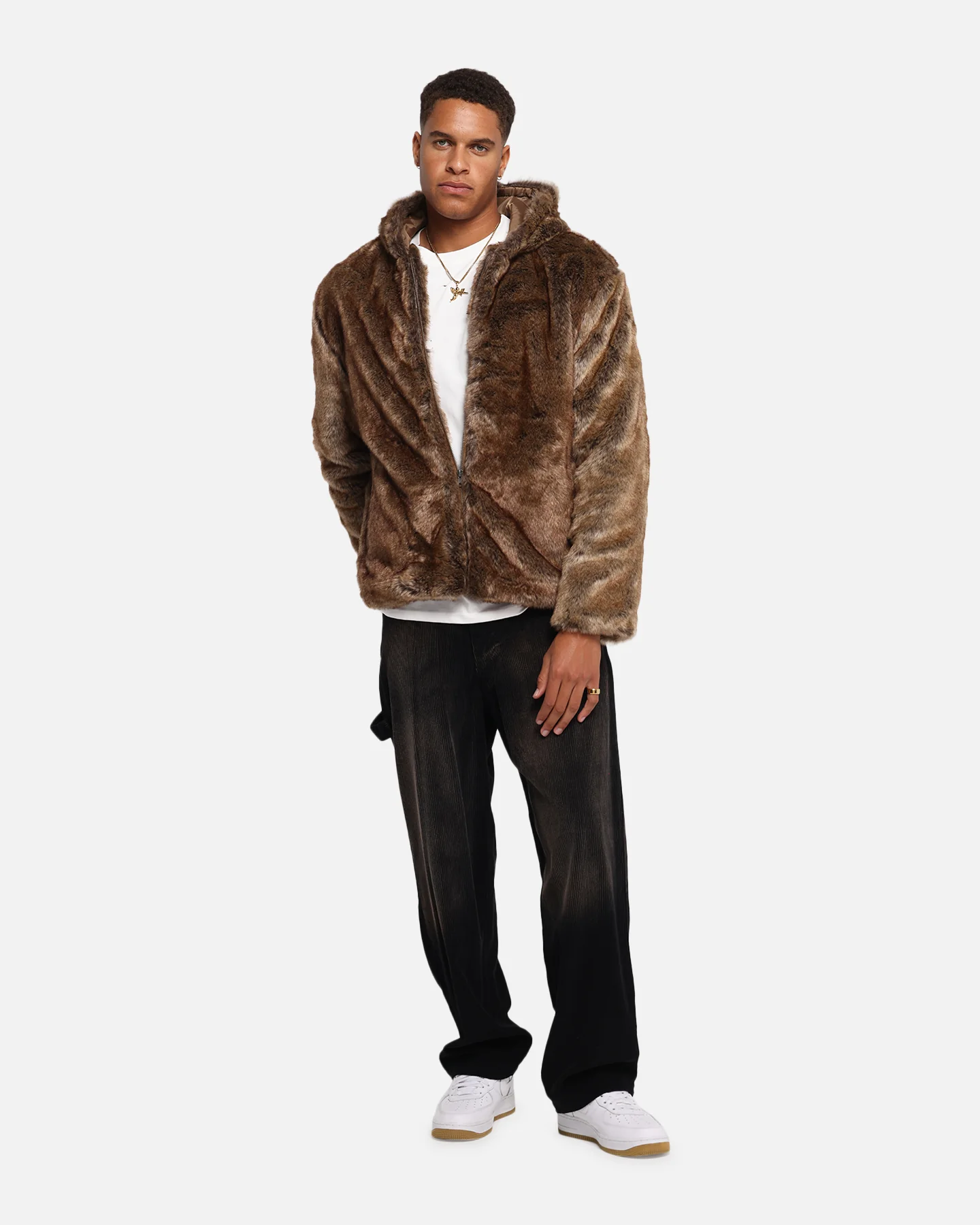 XXIII Into The Wild Fur Jacket Brown
