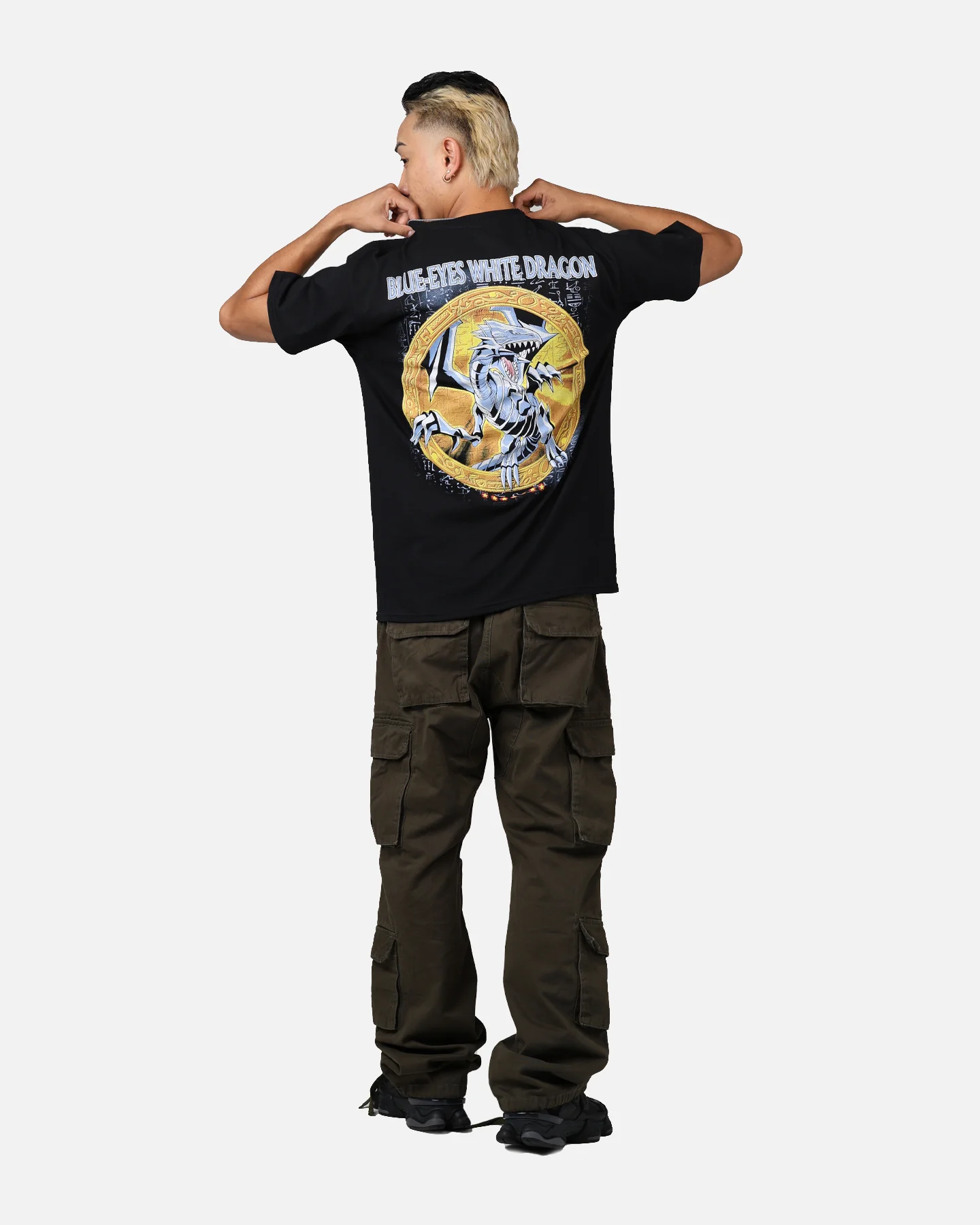 Goat Crew X Yu-Gi-Oh! Blue Eyes White Dragon T-Shirt Black