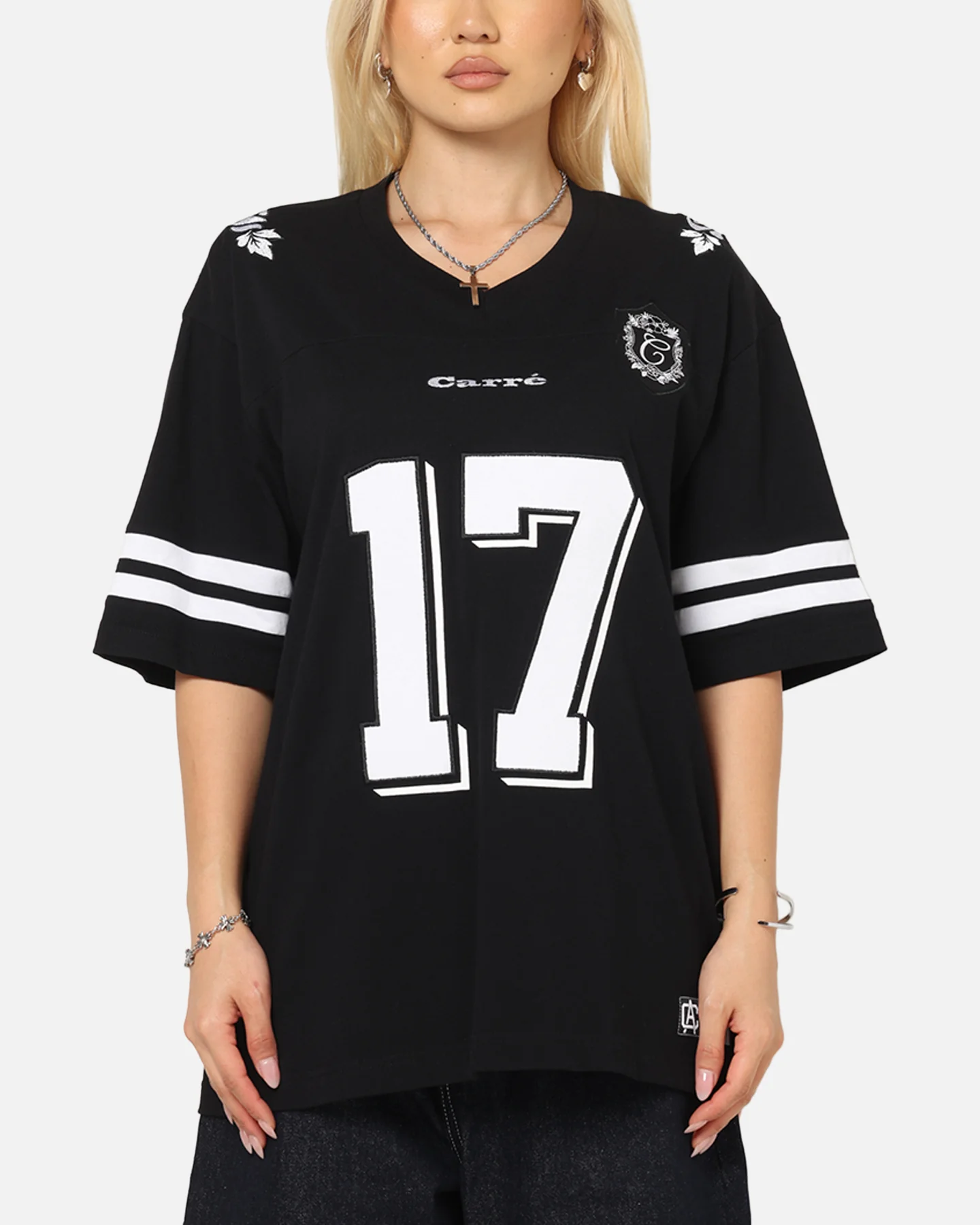 Carre Rose Bowl Football T-Shirt Black/White
