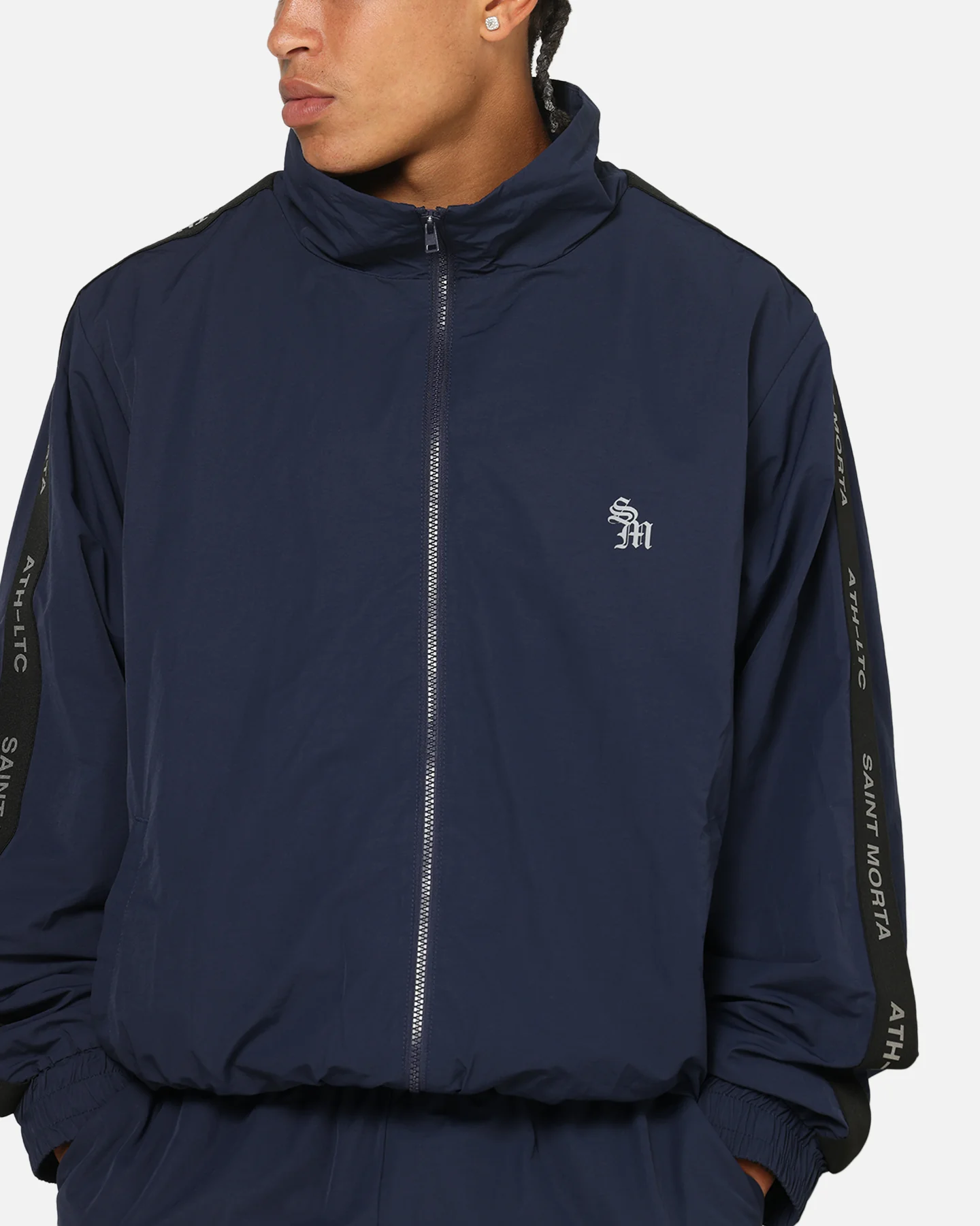 Saint Morta Athltc Zip Jacket Dark Royal/White