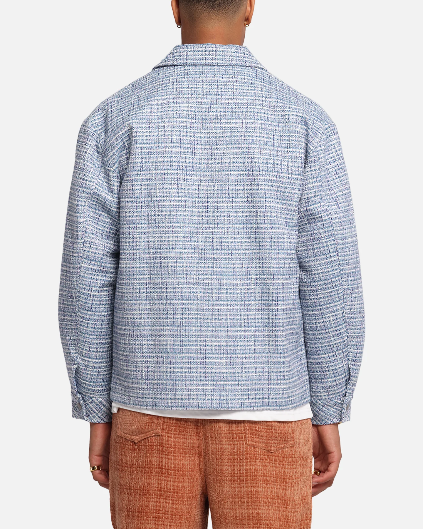 XXIII Boucle Tweed Zip Jacket Teal/Blue/Purple