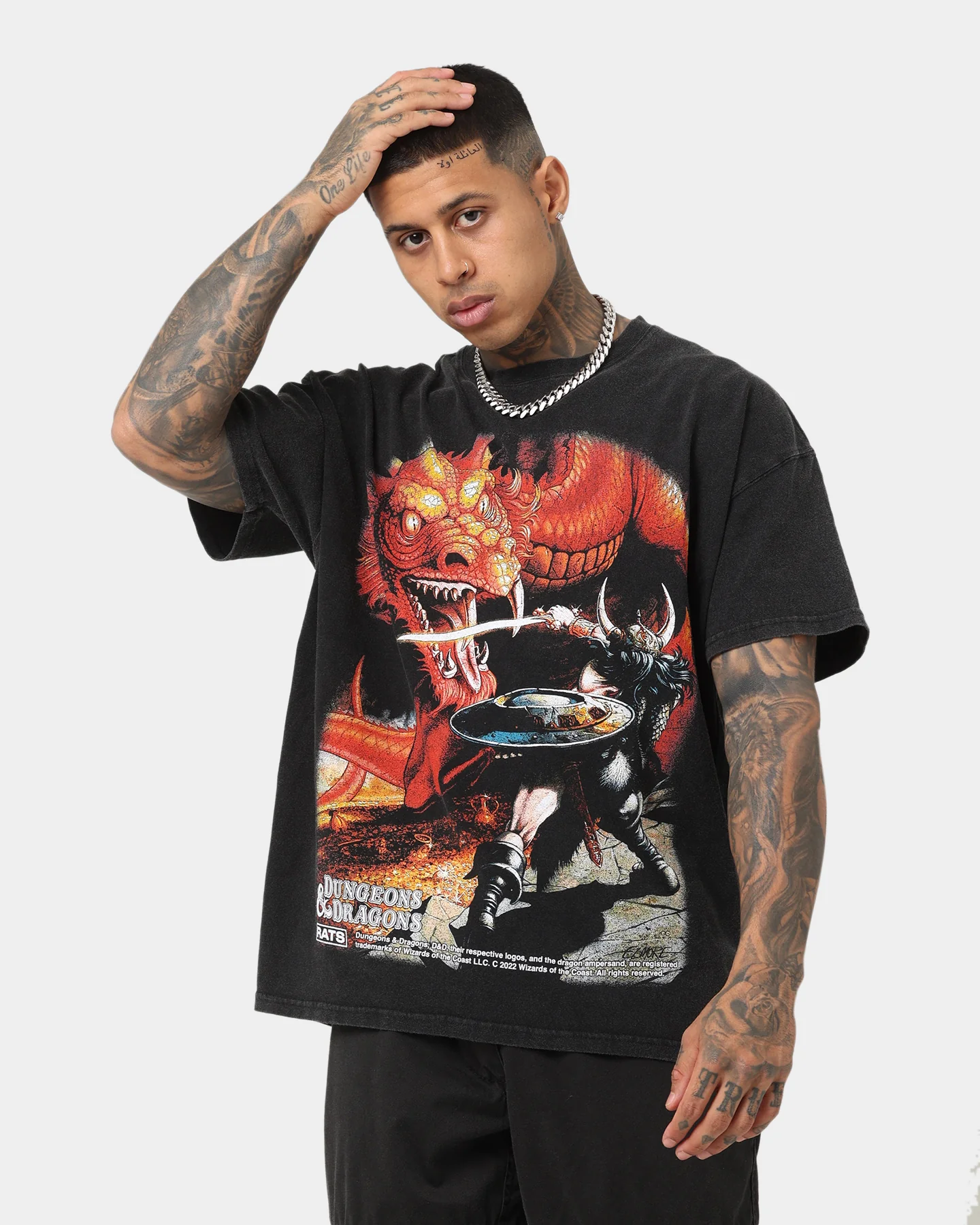 Rats Get Fat X Dungeons And Dragons Basic Rules Heavyweight Vintage T-Shirt Black