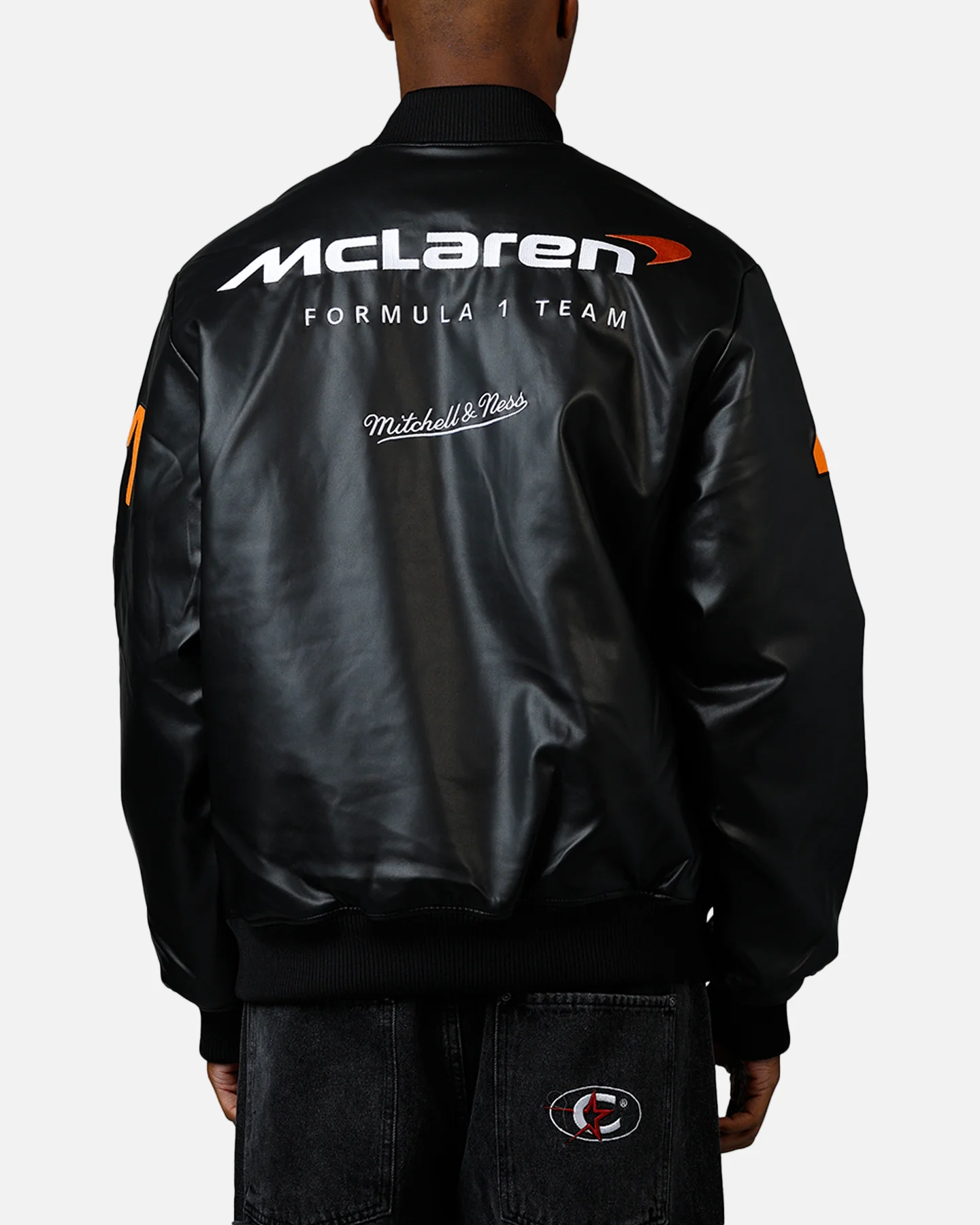 Mitchell & Ness X McLaren X Culture Kings Bomber Jacket Black
