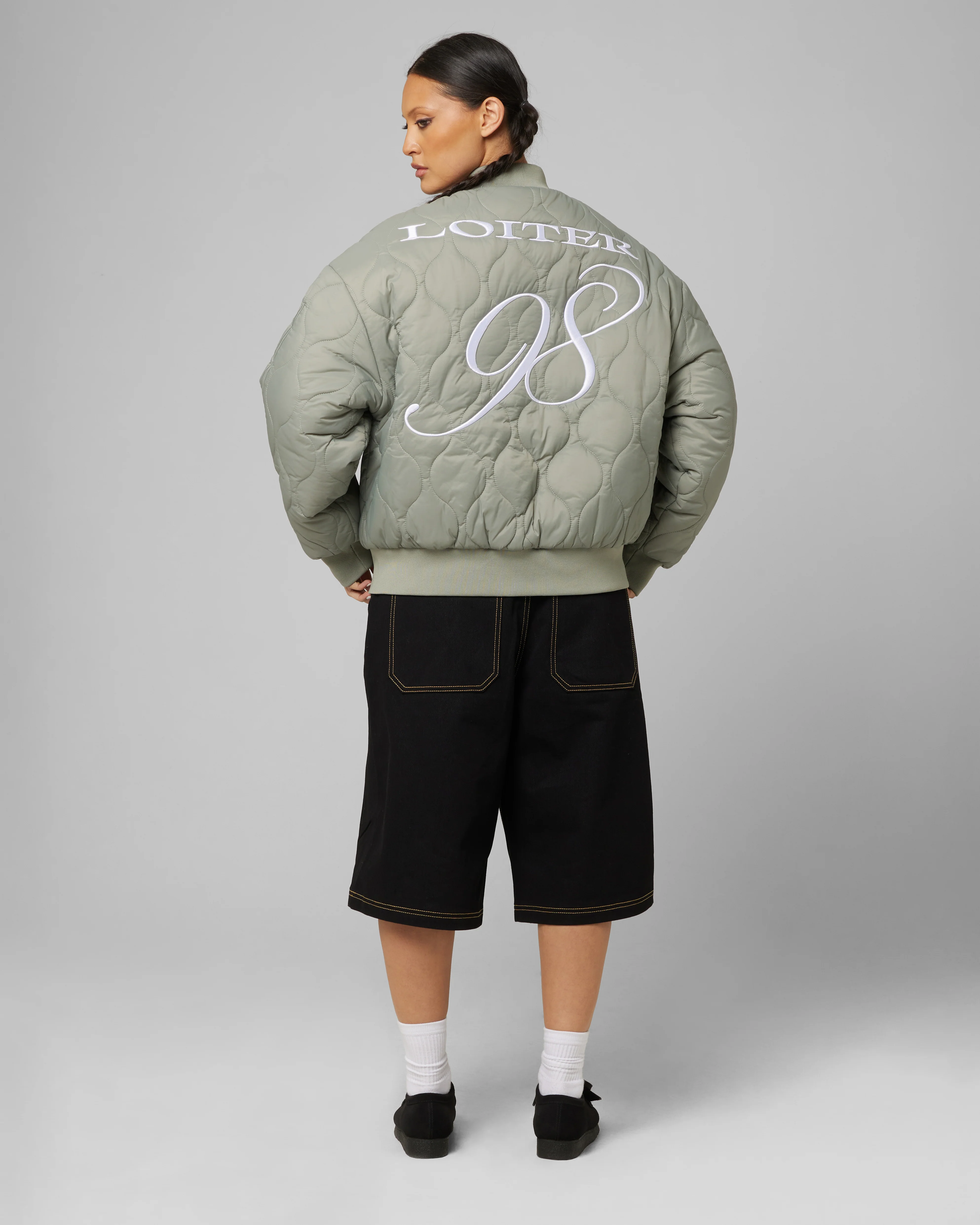 Loiter Kraven Reversible Bomber Jacket Green