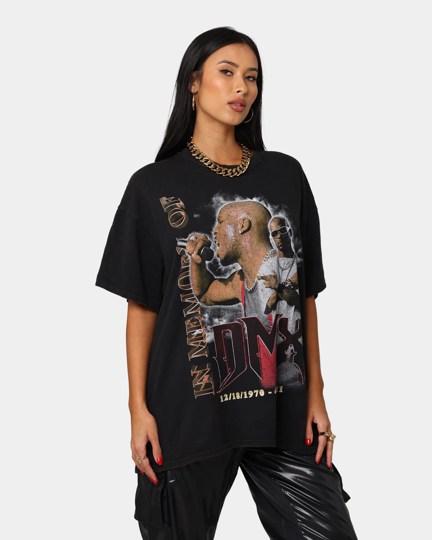 DMX Collage Vintage T-Shirt Black Wash