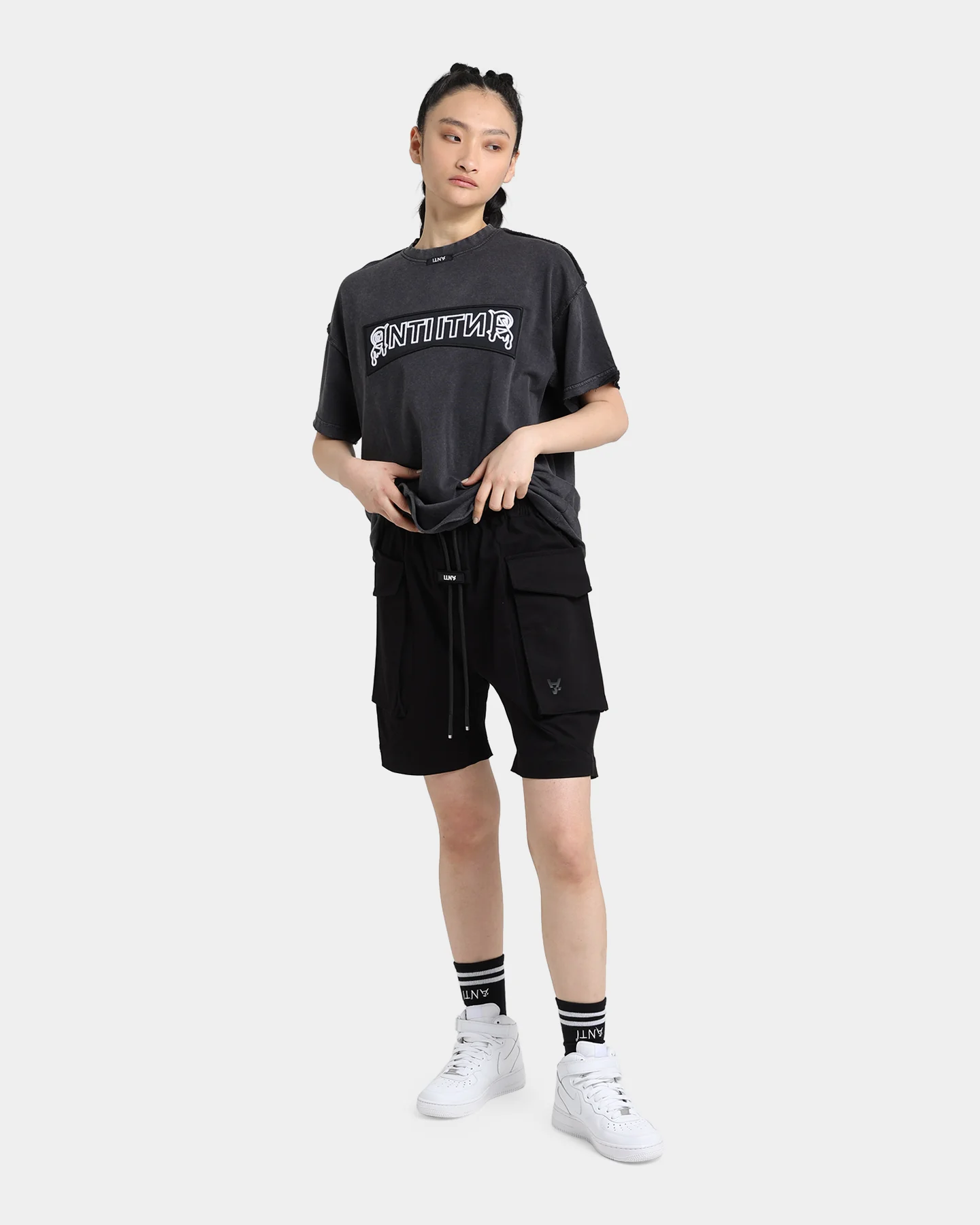 The Anti Order Cleon Cargo Shorts Black