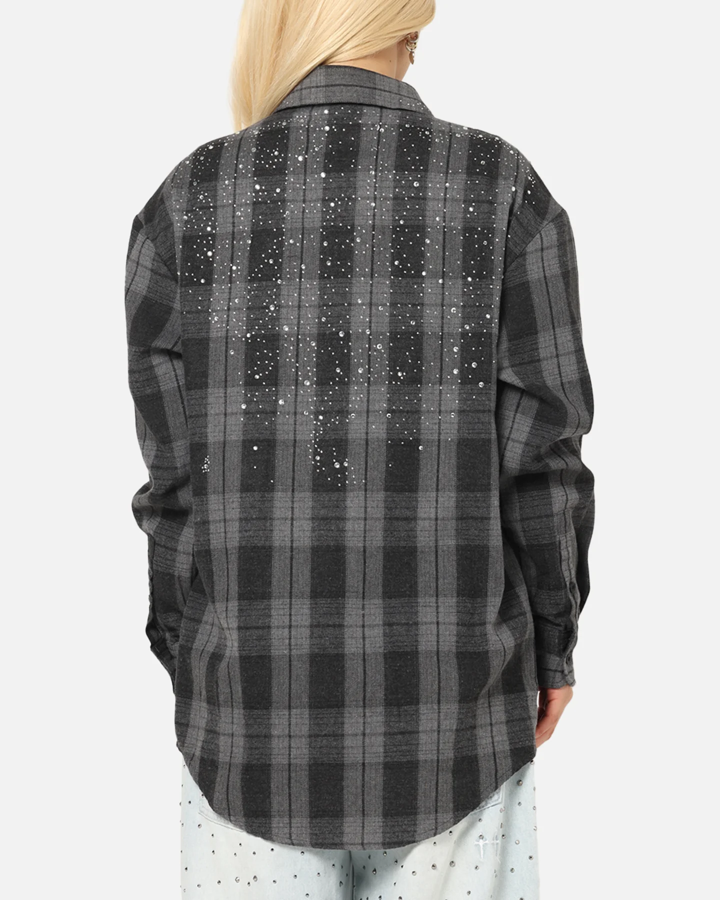 Saint Morta Spray Long Sleeve Flannel Shirt Grey