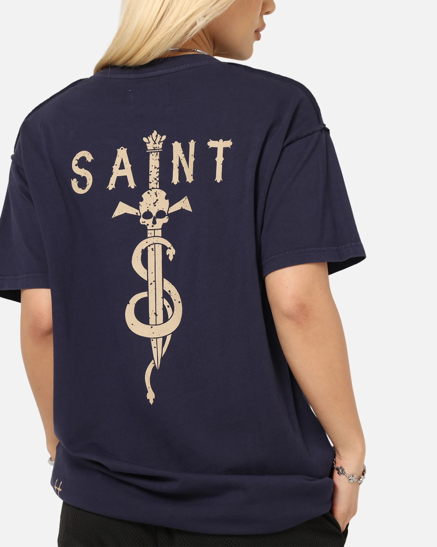 Saint Morta Daggers Lafayette T-Shirt Indigo