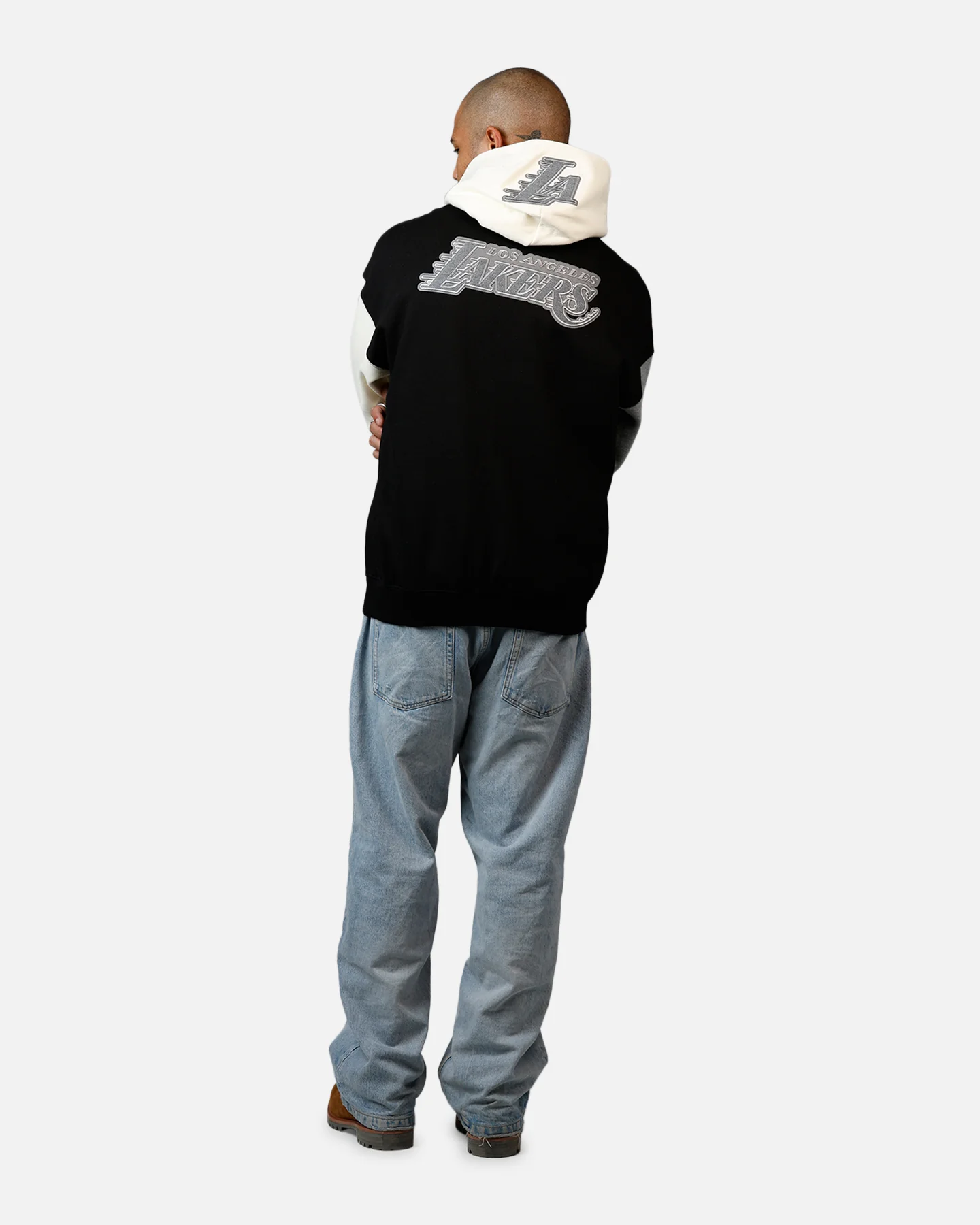 Pro Standard Los Angeles Lakers Reverse French Terry Hoodie Black/Grey