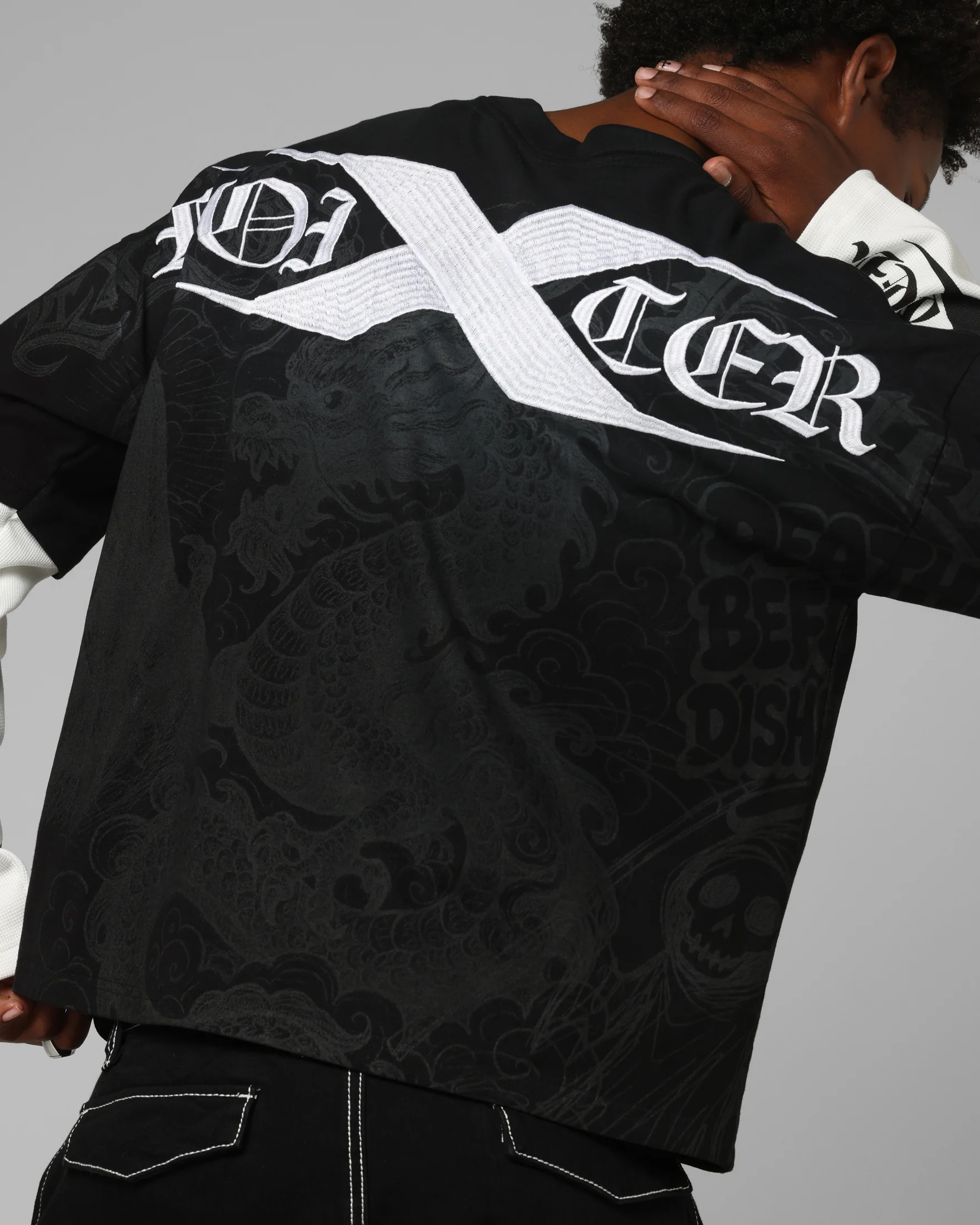 Loiter Xplicit Layered Long Sleeve T-Shirt Black