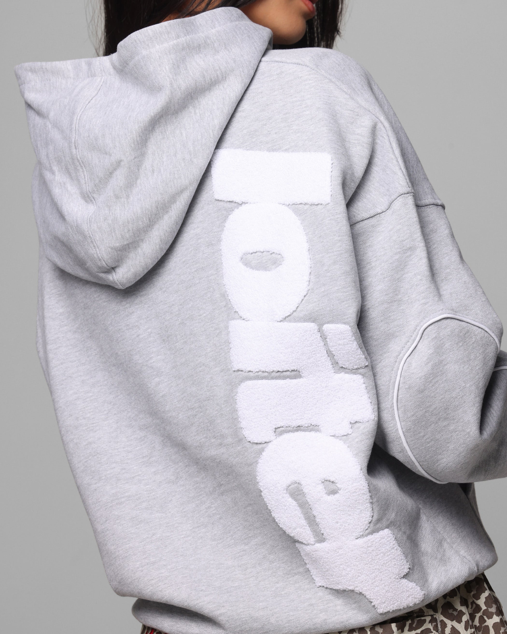 Loiter Pin Line Premium Hoodie Grey Marle