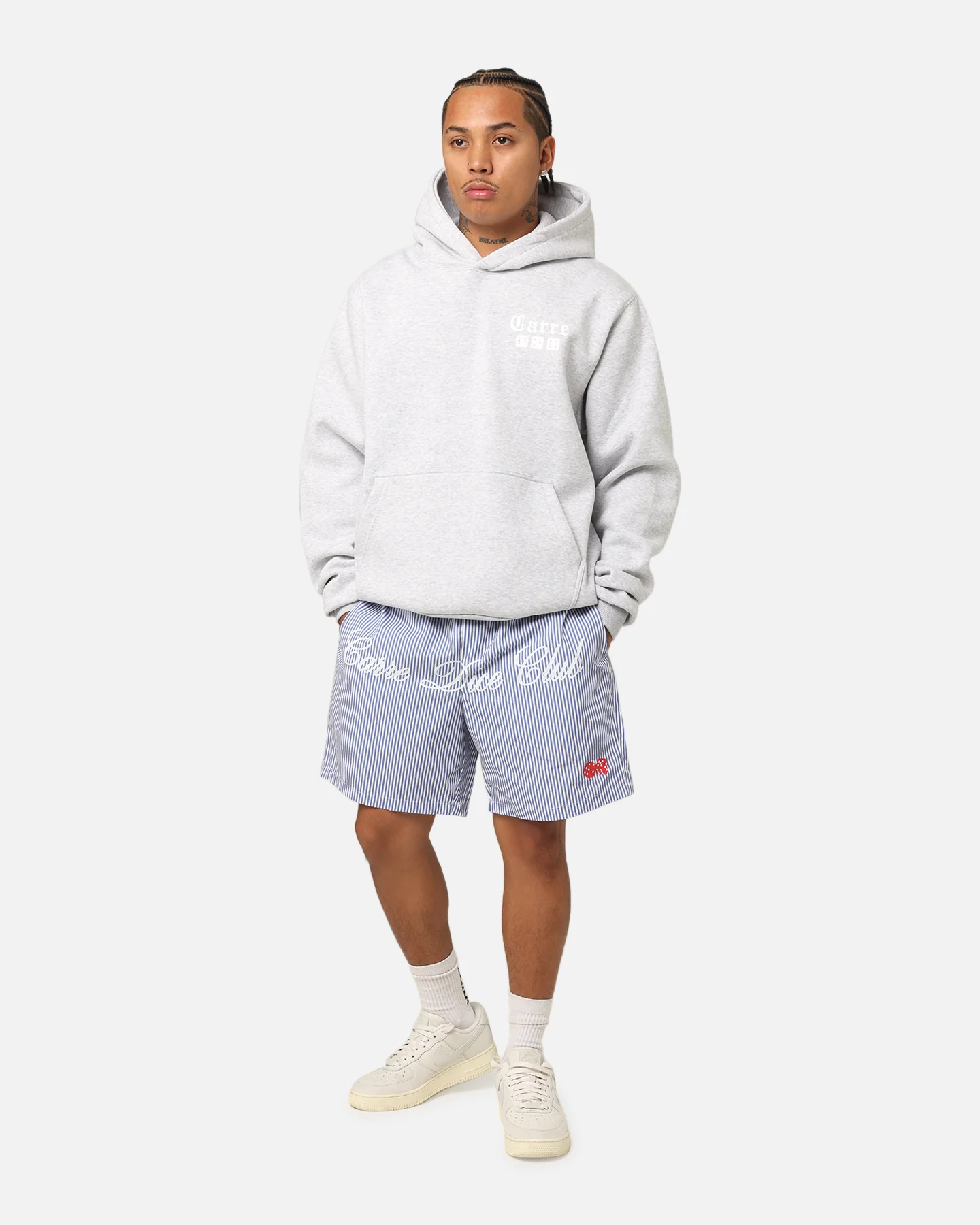 Carre Dice Club Hoodie Grey Marle