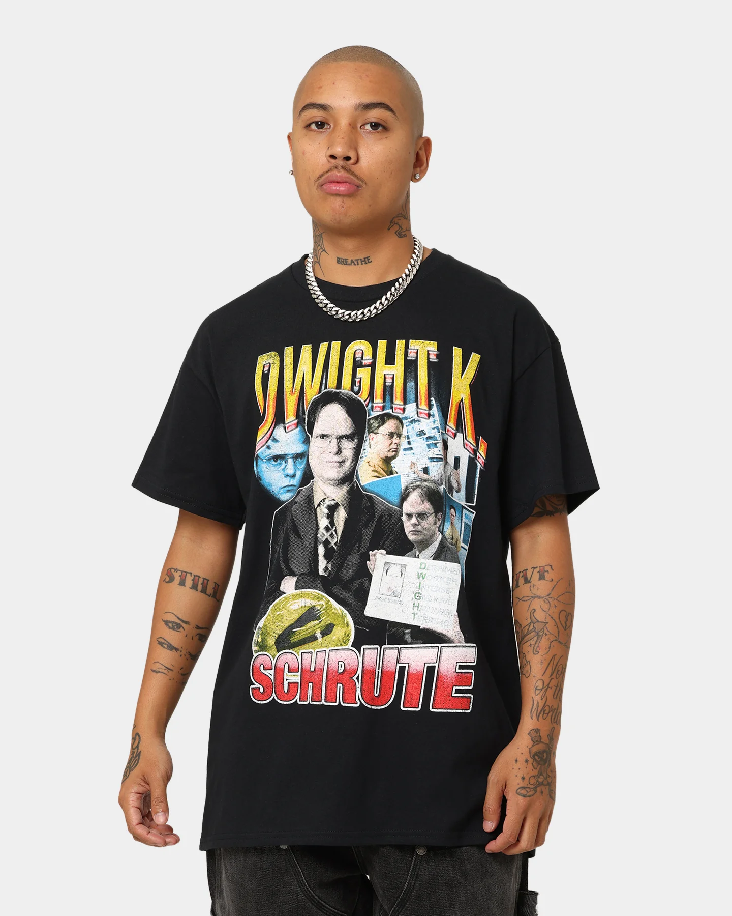 American Thrift X The Office Dwight Vintage T-Shirt Black