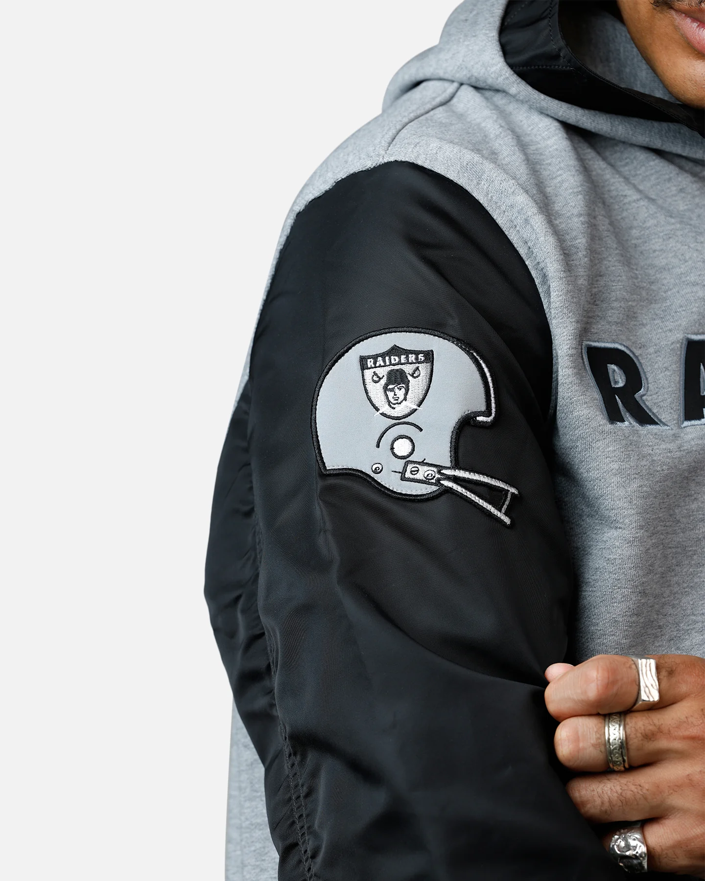 New Era X Alpha Series X NFL Oakland Raiders Jacket Grey/Black