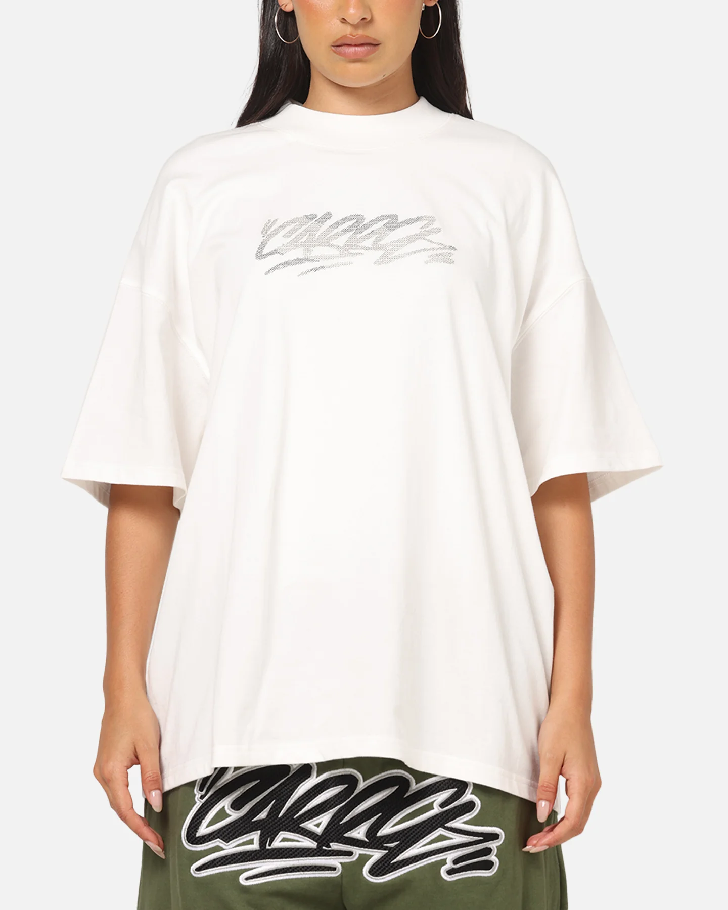 Carre Cross Stitch T-Shirt Off White