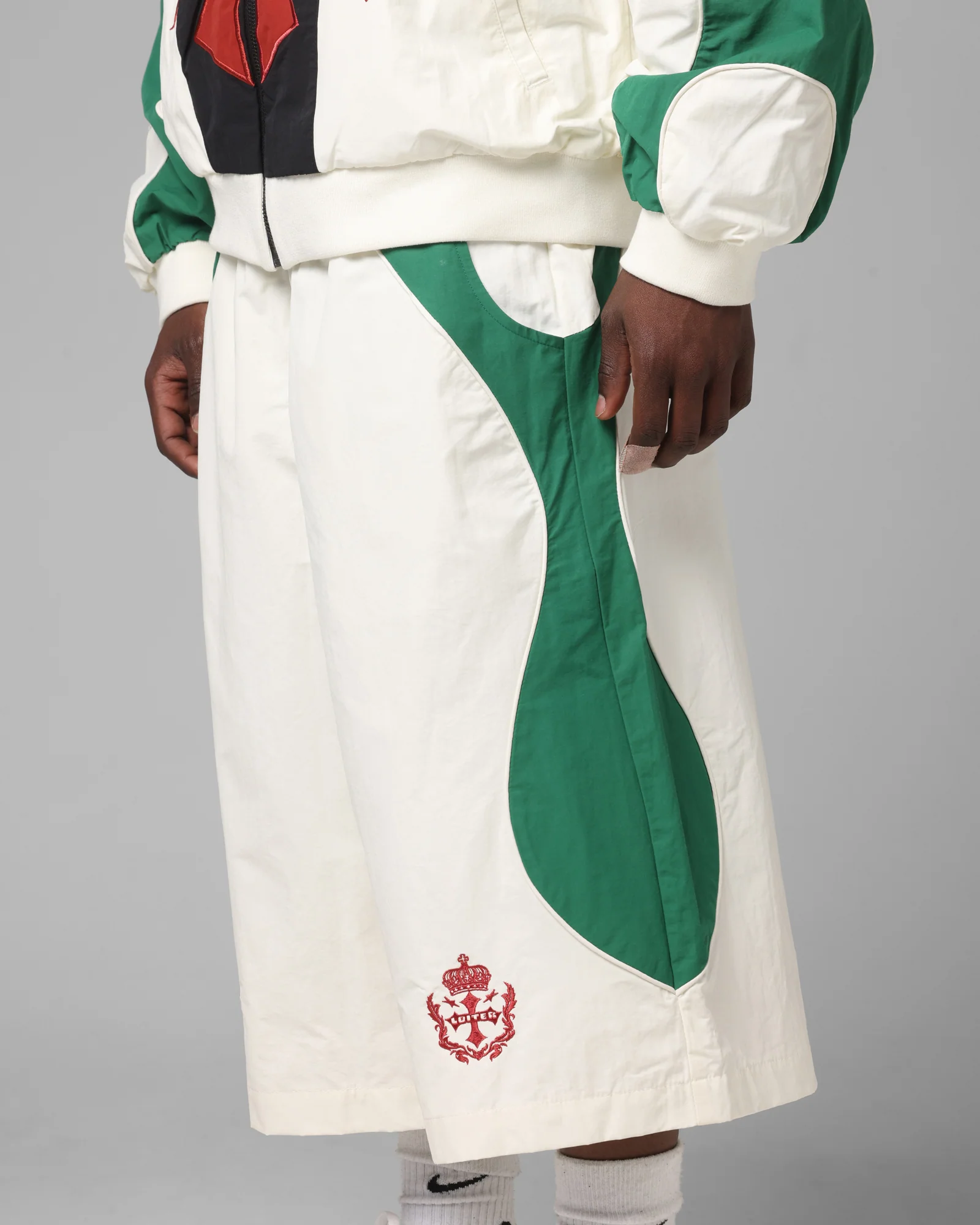 Loiter Club Classic Track Shorts White/Green