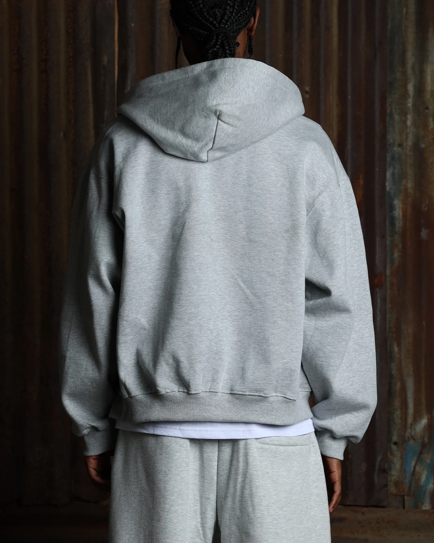 American Thrift Zip Hoodie Grey Heather