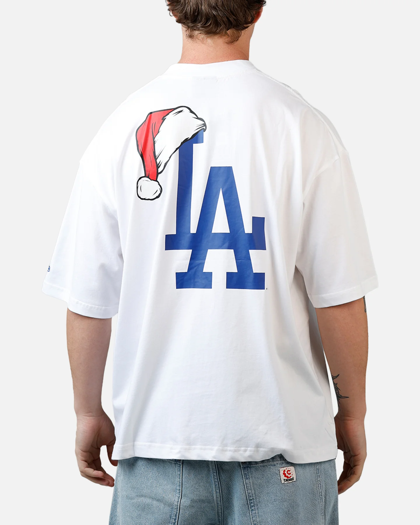 New Era Los Angeles Dodgers 'All I Want For Christmas' Santa T-Shirt White