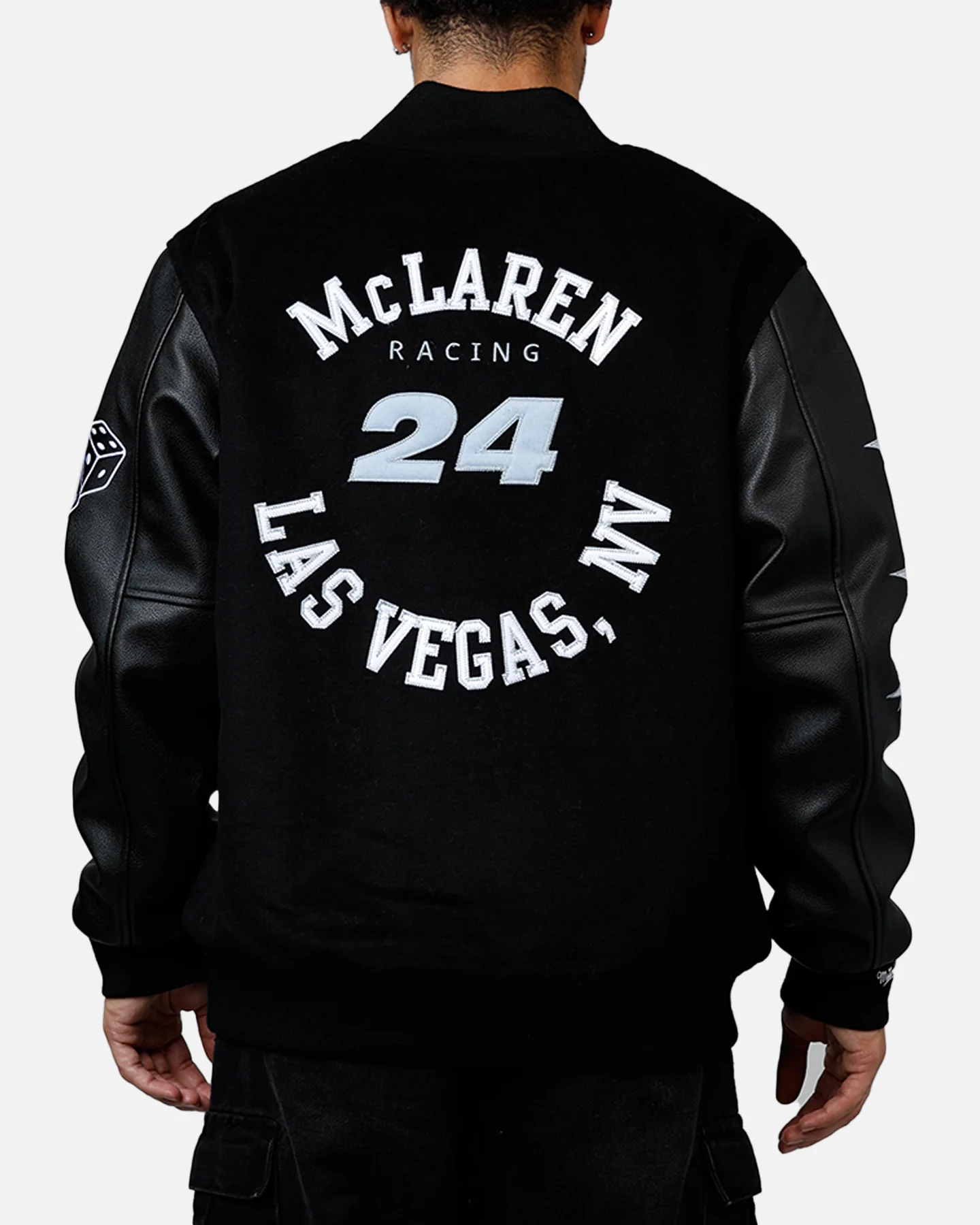 Mitchell & Ness X Mclaren 'Vegas Grad Prix 2024' Varsity Jacket Black