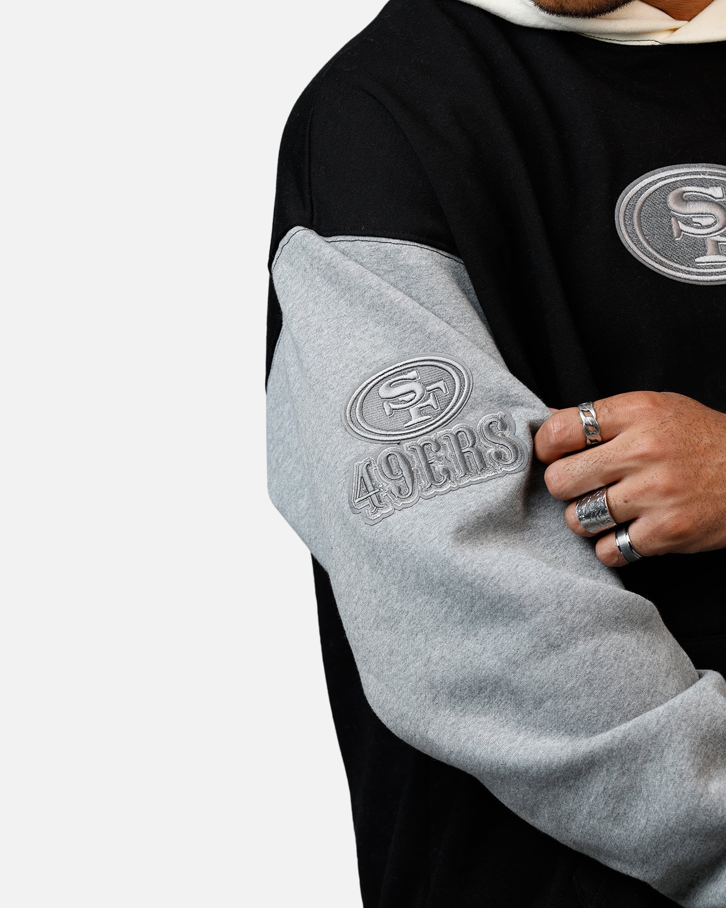 Pro Standard San Francisco 49ers Reverse French Terry Hoodie Black/Grey
