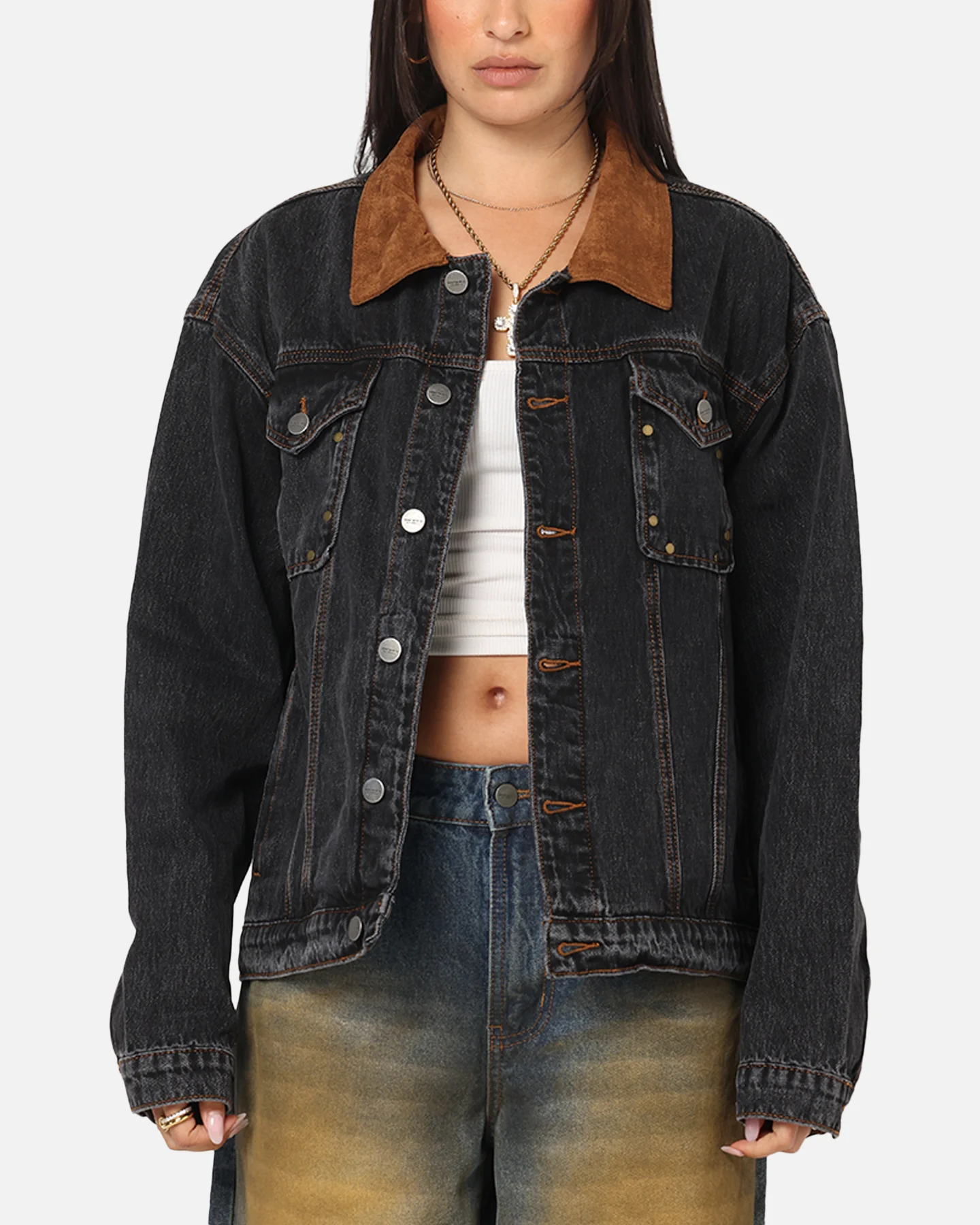 Saint Morta Rodeo Drive Denim Jacket Black Shadow