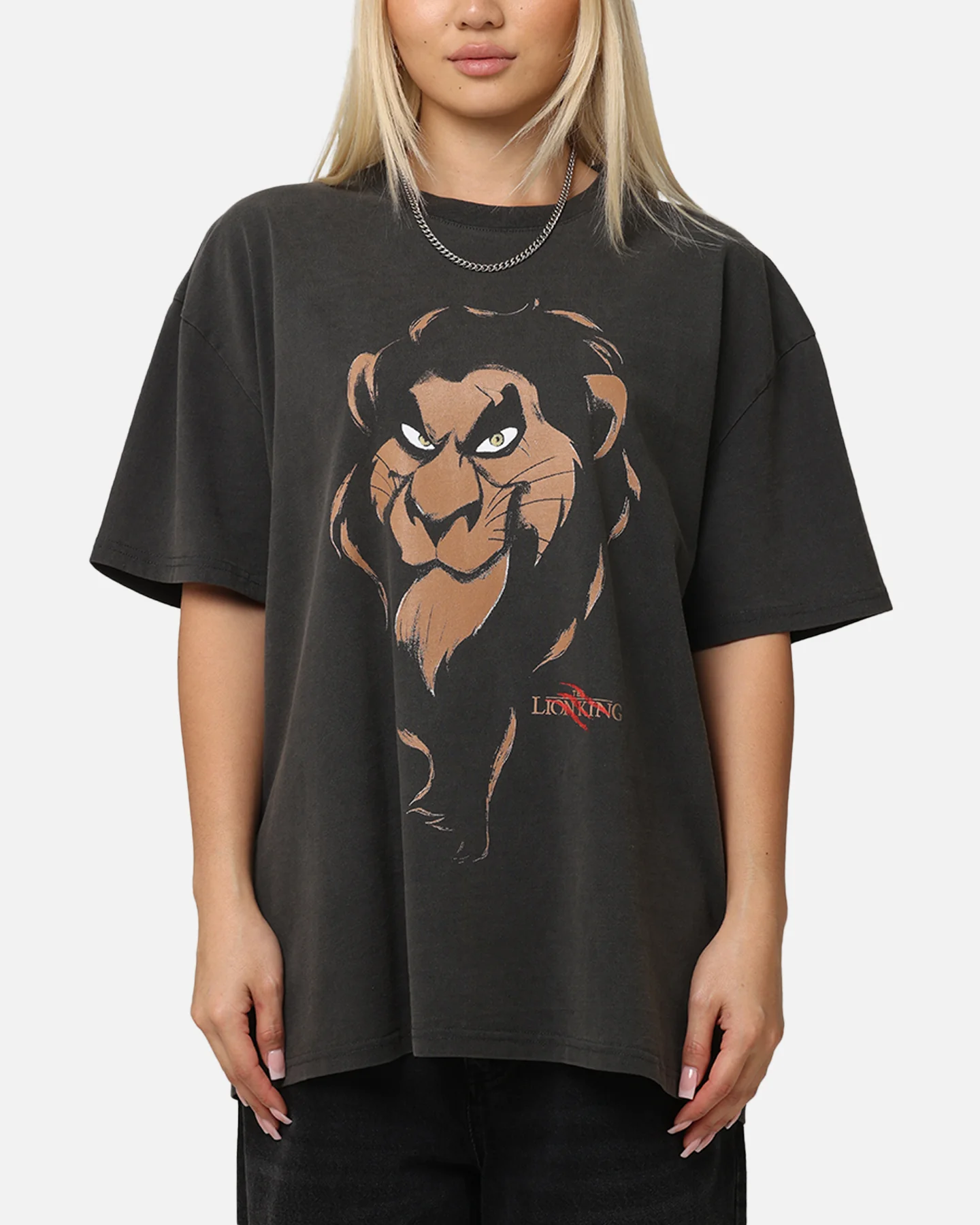 American Thrift Disney The Lion King Scar Heavyweight T-Shirt Black Wash