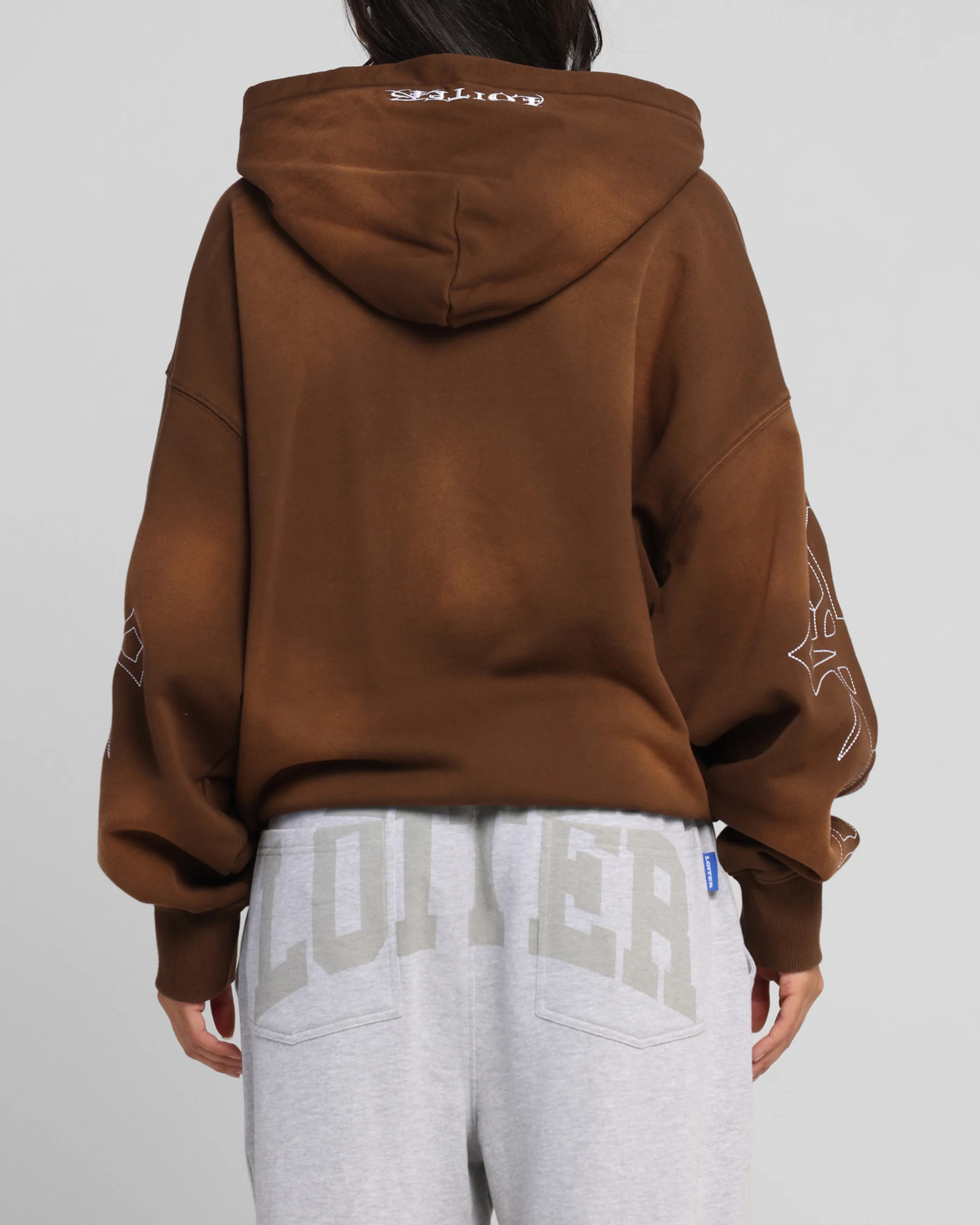 Loiter Atmosphere Zip Hoodie Vintage Brown