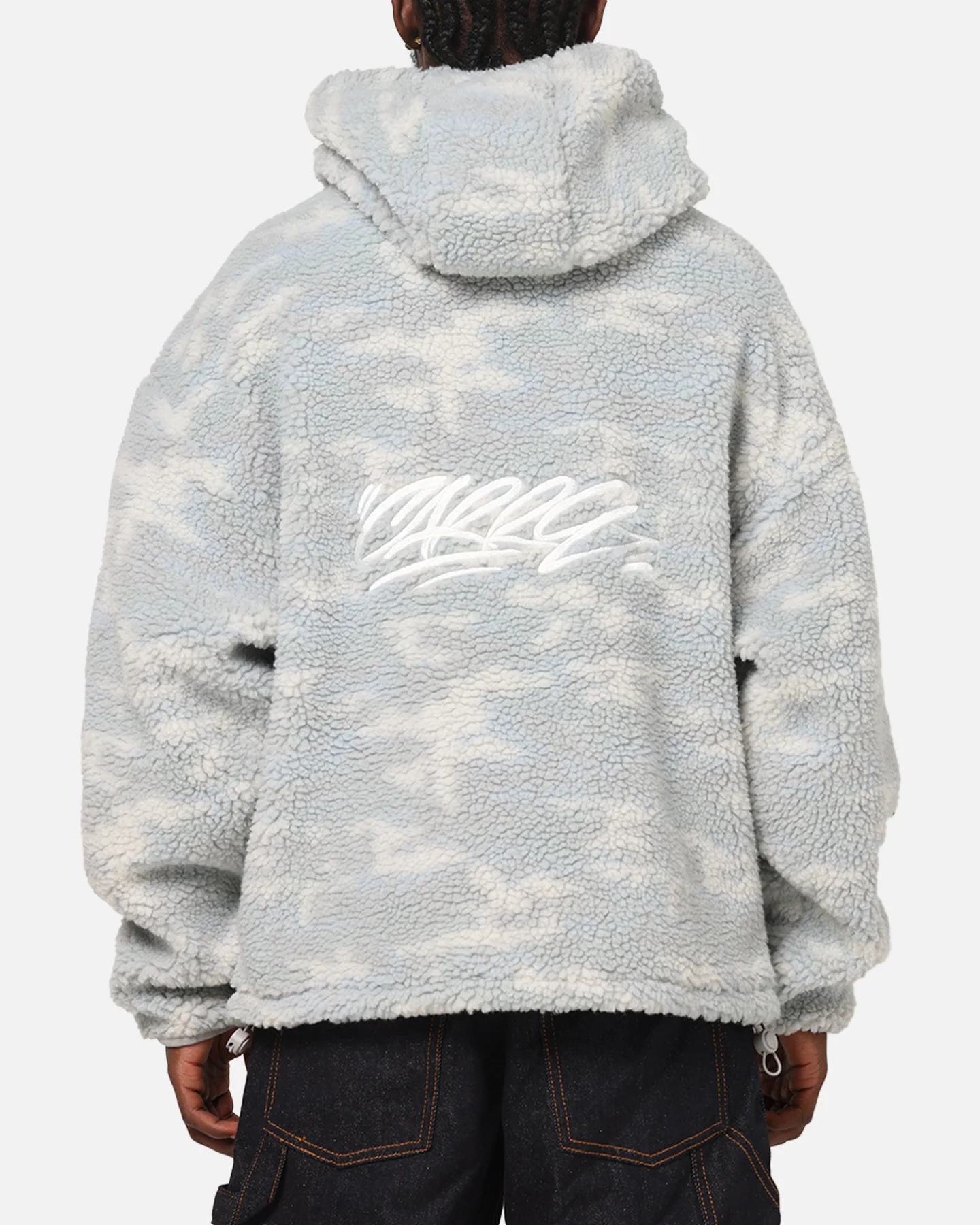 Carre Sherpa Hooded Jumper Snow Camo