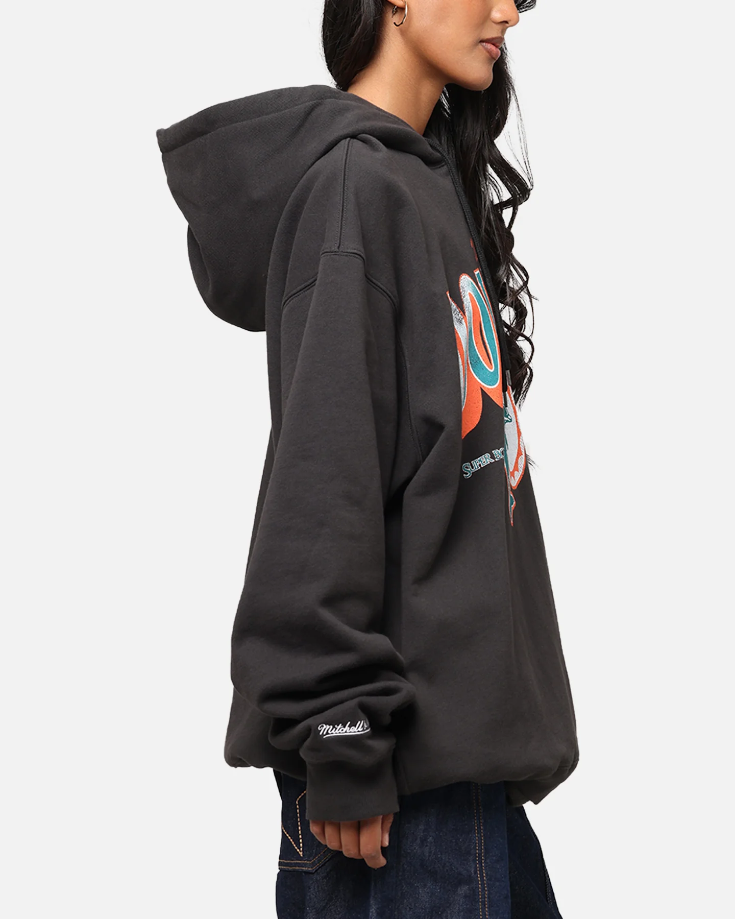 Mitchell & Ness Miami Dolphins Arch Hoodie Faded Black