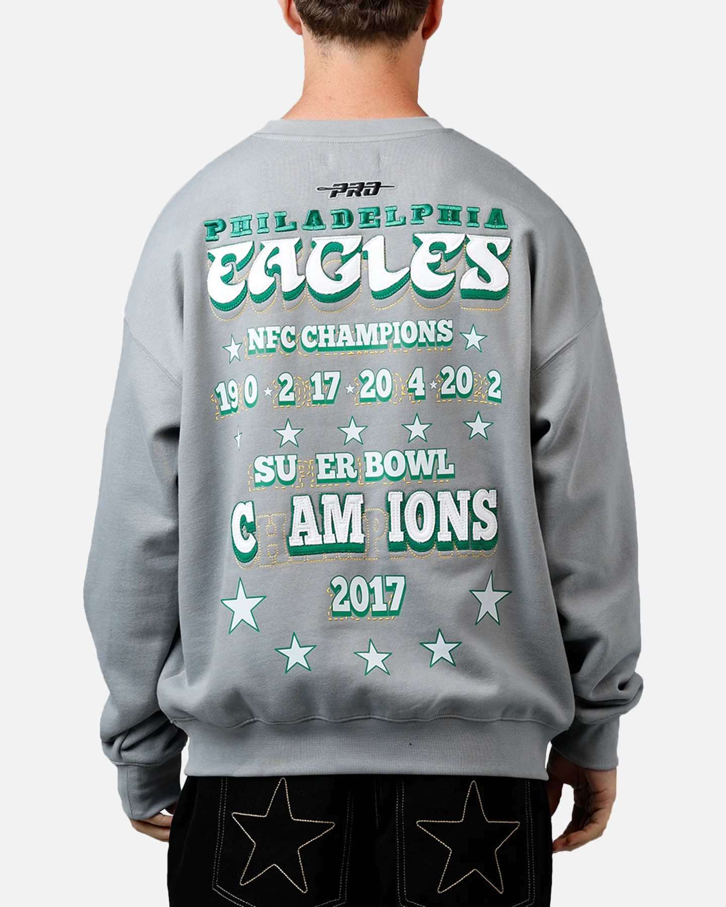 Pro Standard Philadelphia Eagles Kickoff Crewneck Grey