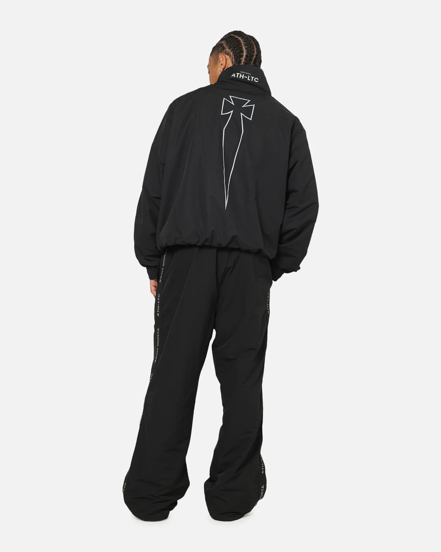 Saint Morta Athltc Zip Jacket Dark Black/White