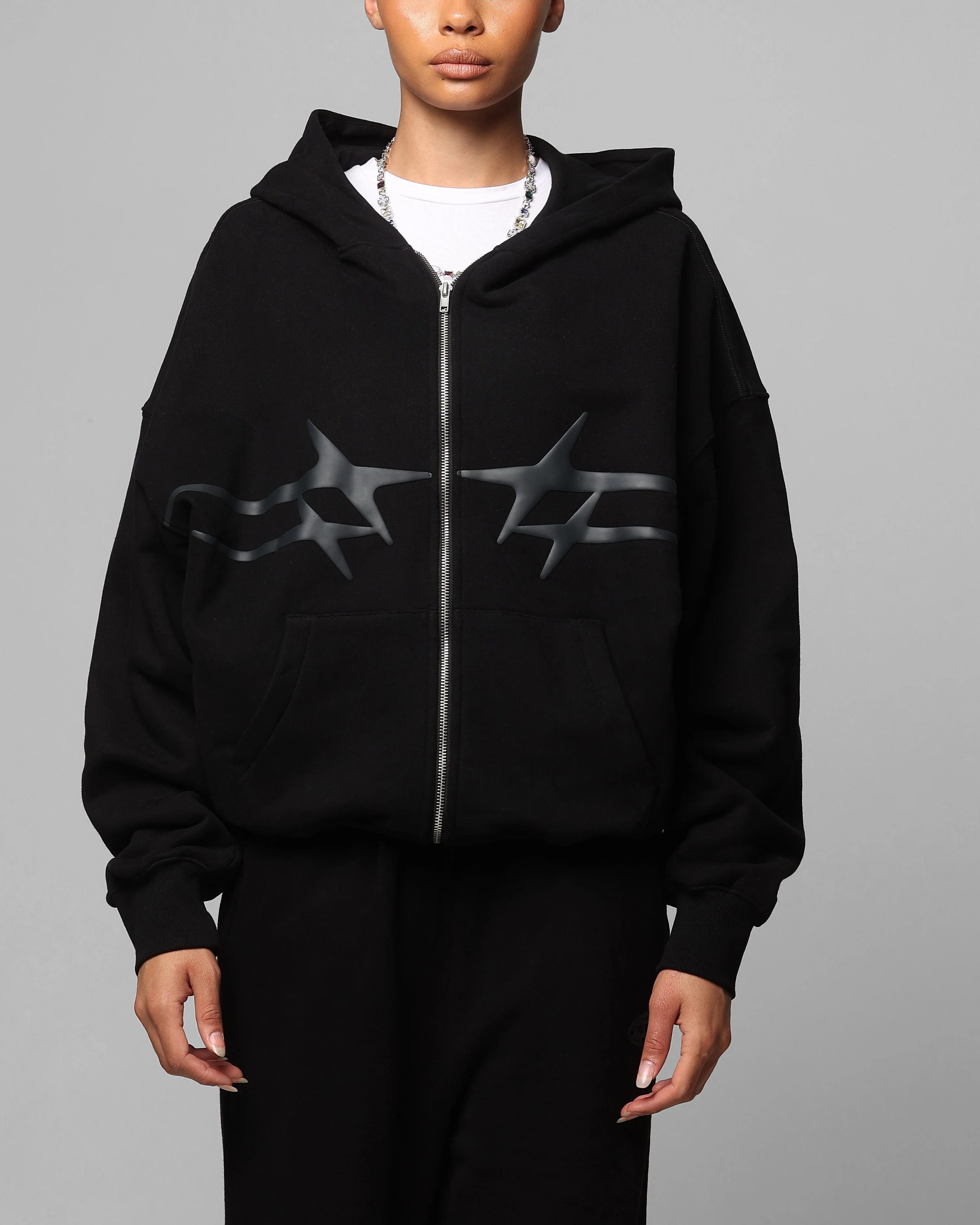 Loiter Celestial Full Zip Hoodie Black